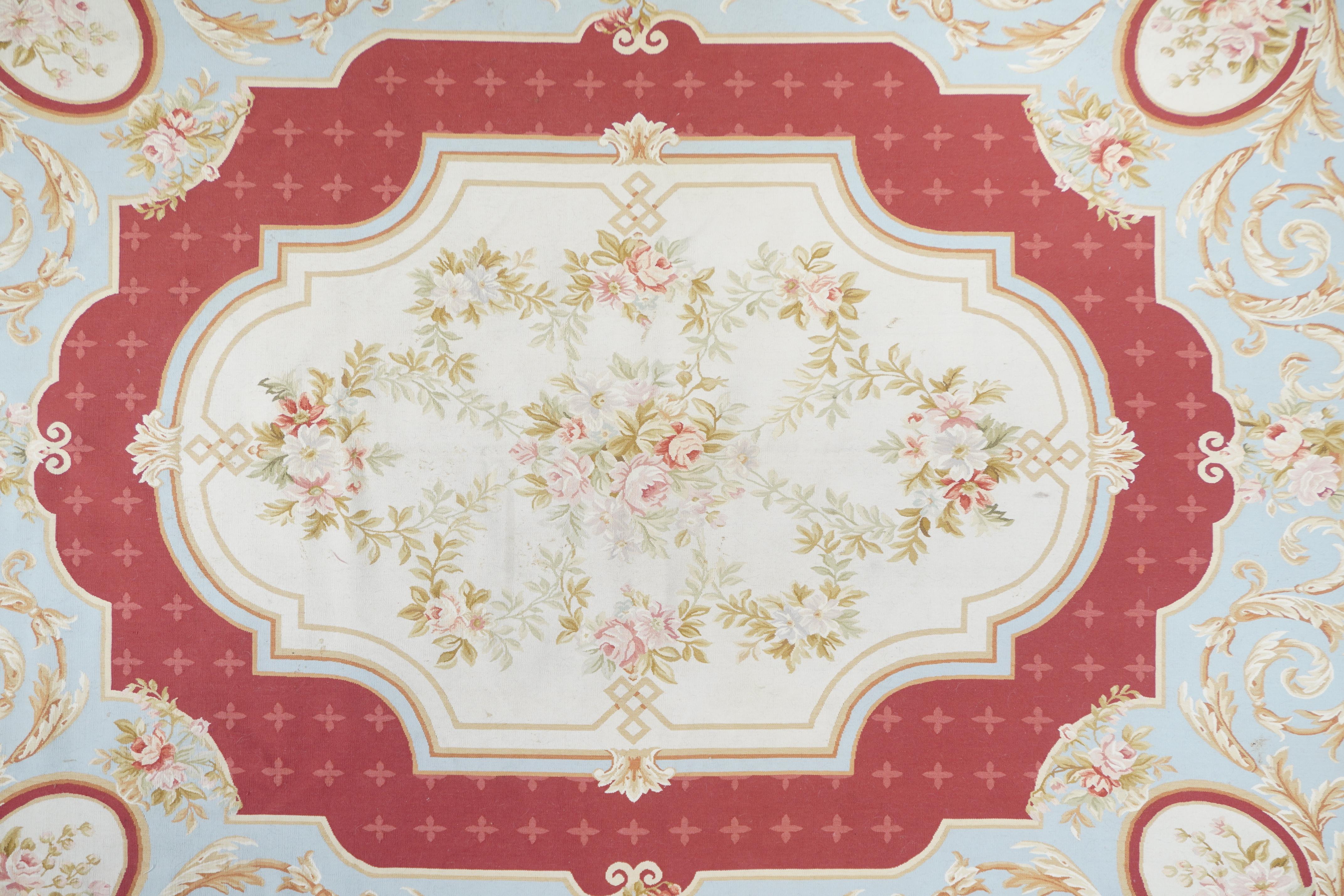 Francese Tappeto Aubusson 8'0'' x 10'0'' in vendita