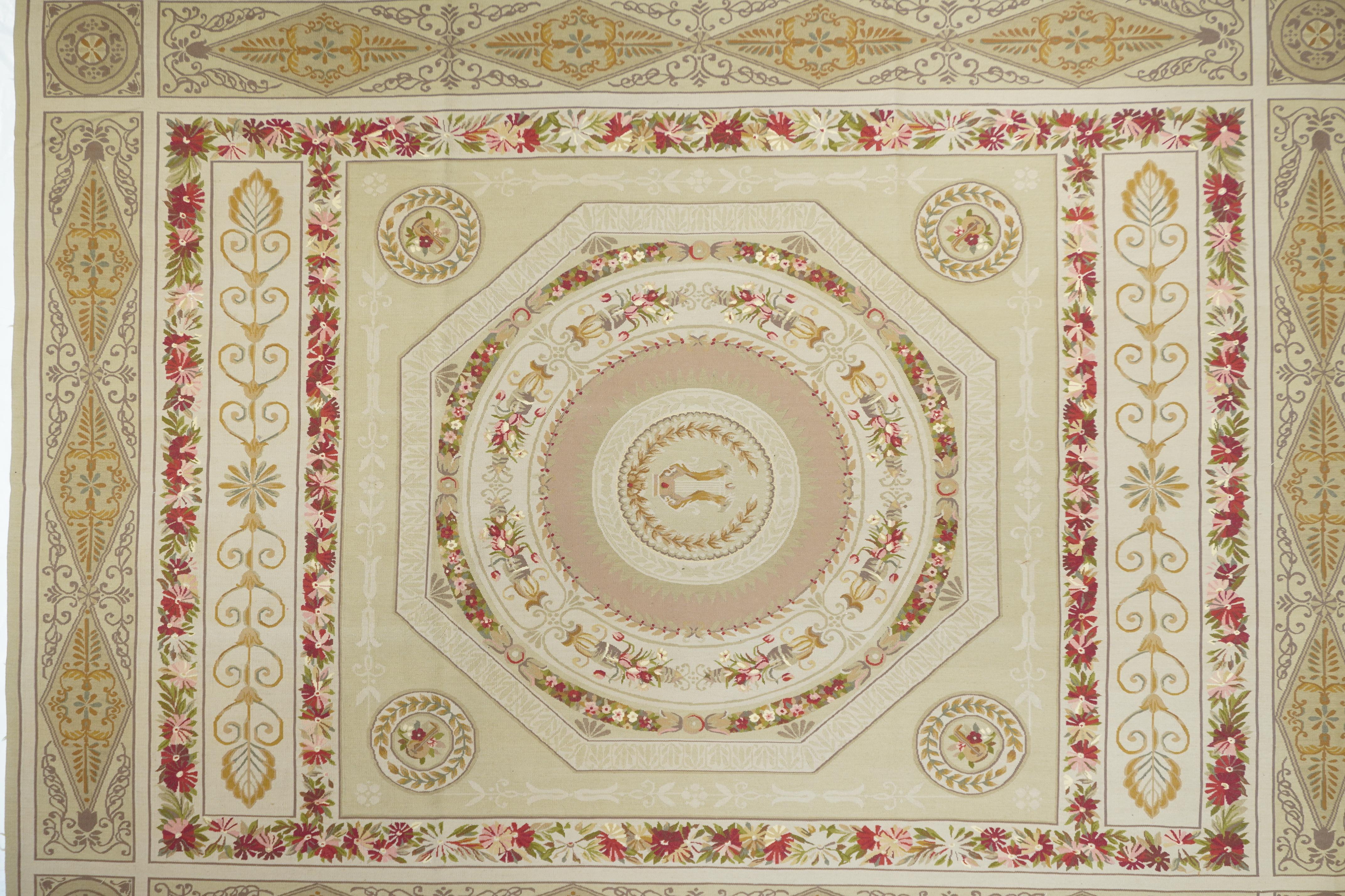 European Aubusson Rug 8'0'' x 10'0'' For Sale
