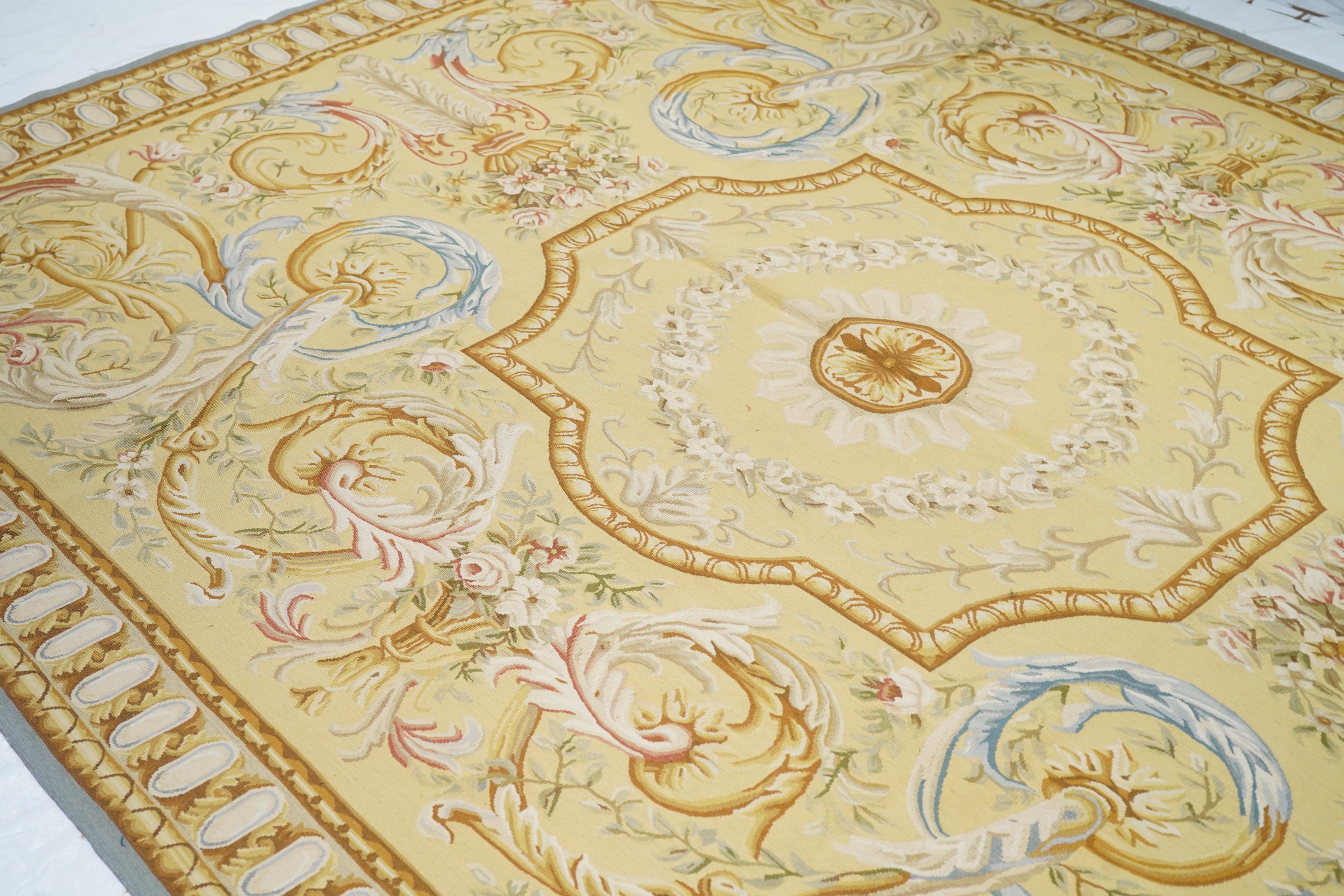 Contemporary Aubusson Rug 8'0