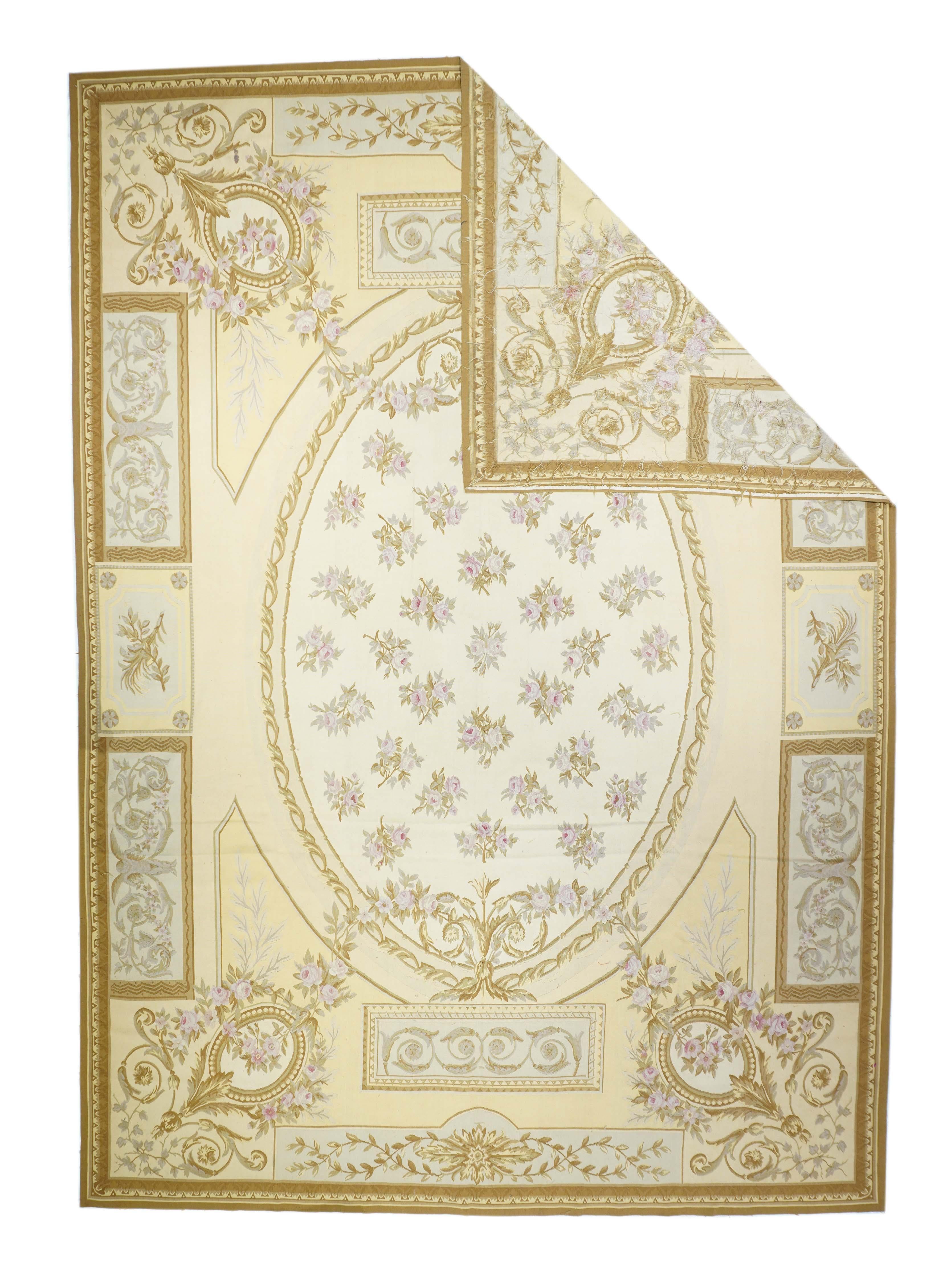 Aubusson Rug 9'10'' x 13'10''.