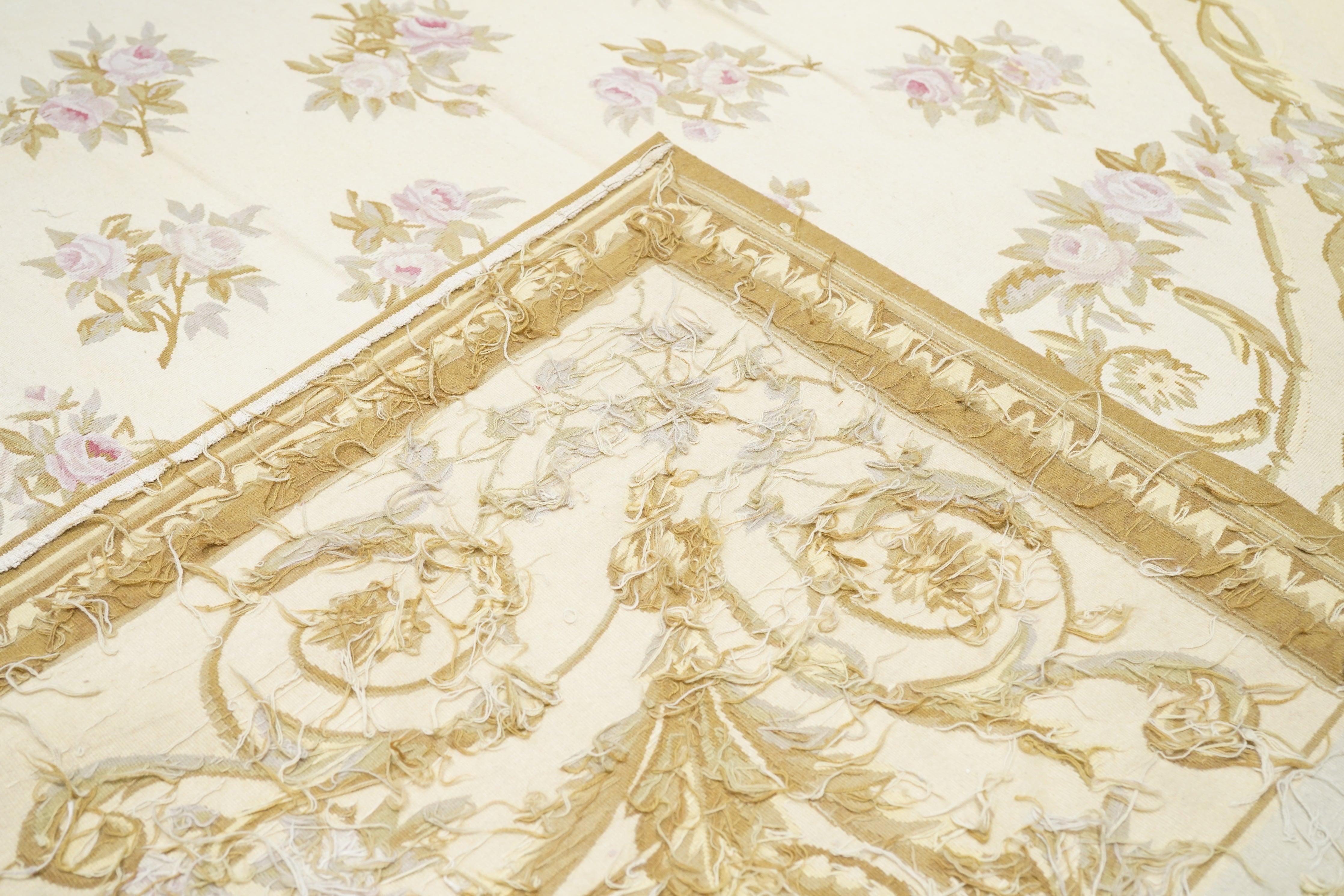 Aubusson Rug 9'10'' x 13'10'' For Sale 1