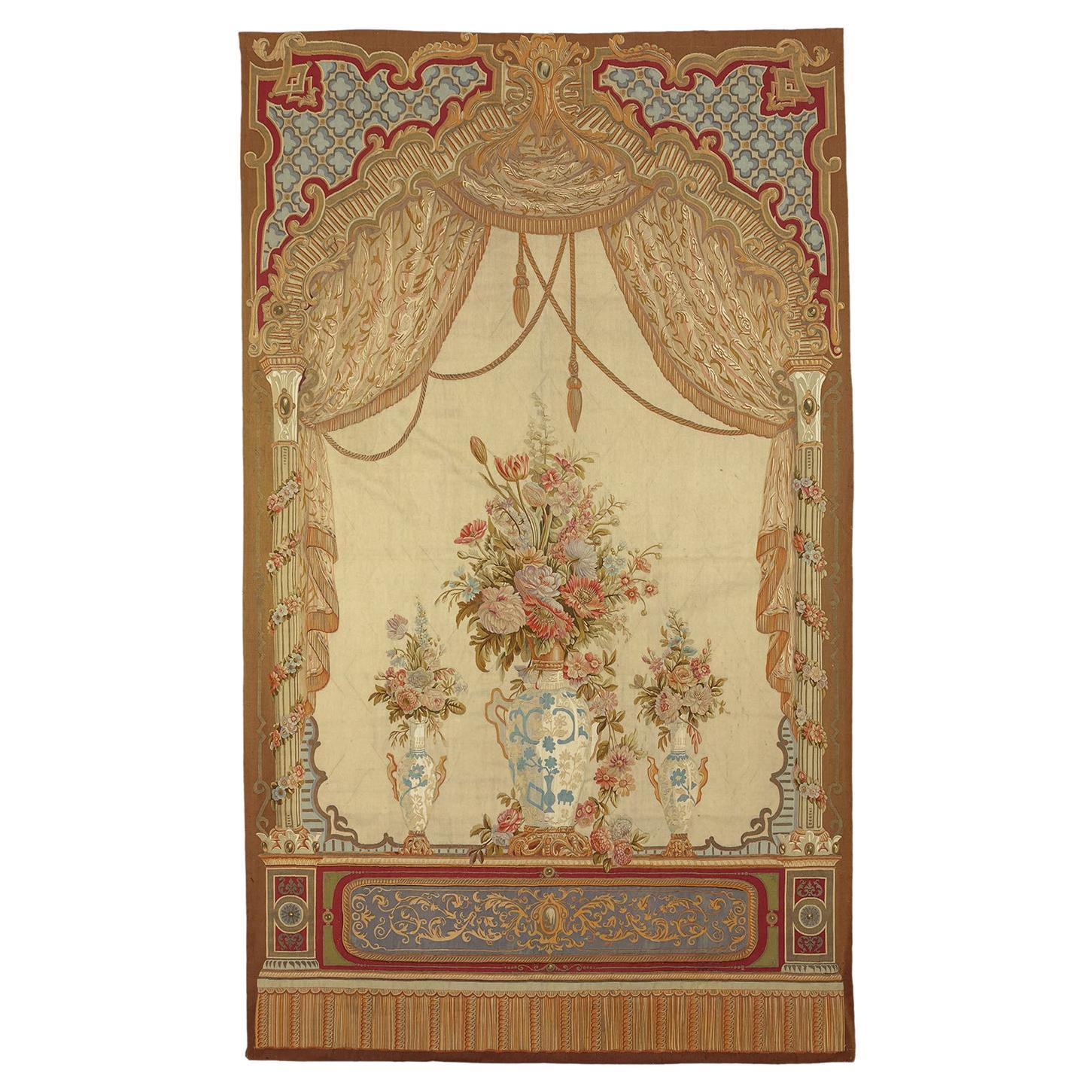 Tapis d'Aubusson tissé à plat en vente