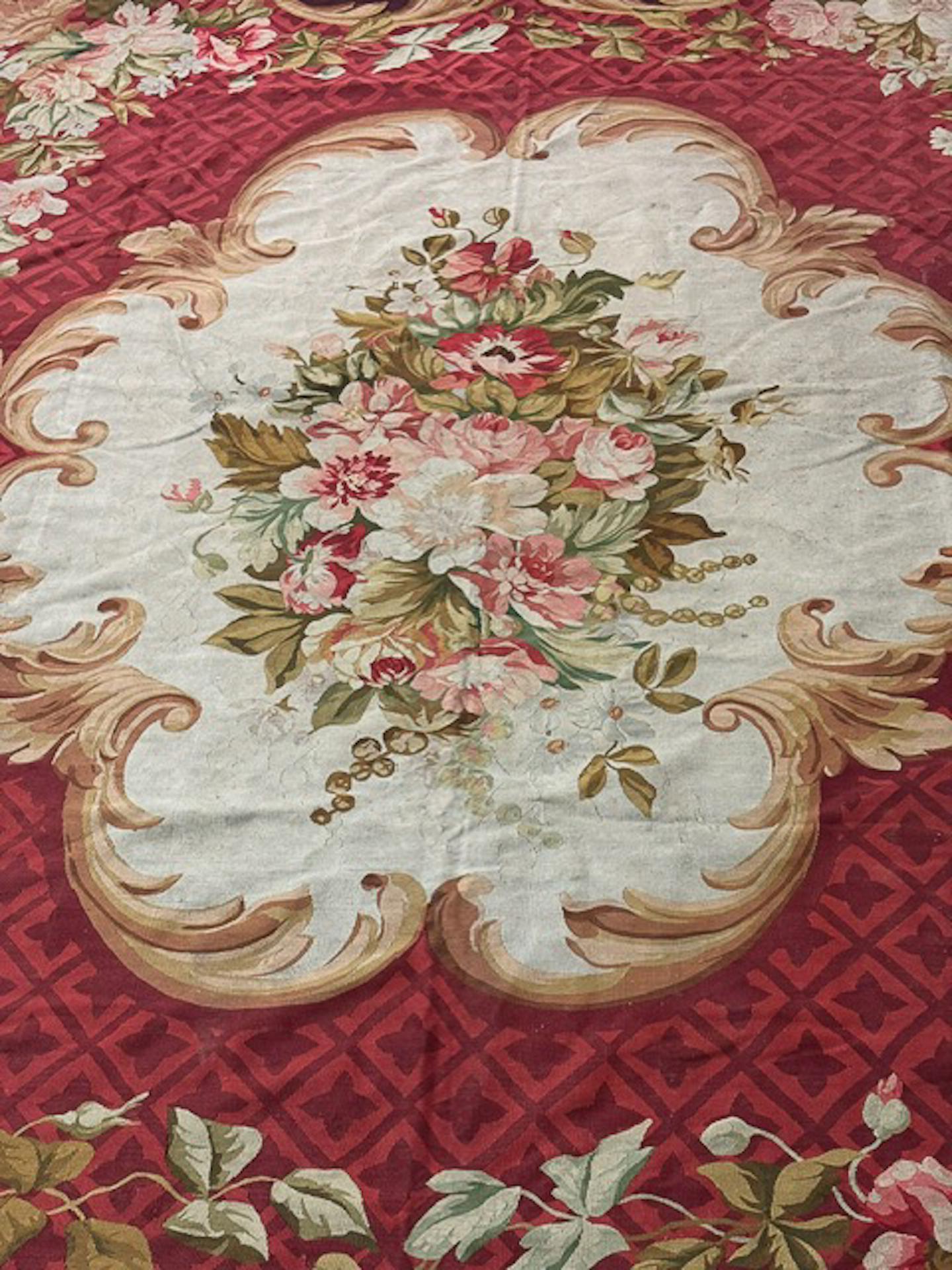 Aubusson-Teppich, zweite Hälfte des 19. Jahrhunderts, Frankreich (Stoff) im Angebot