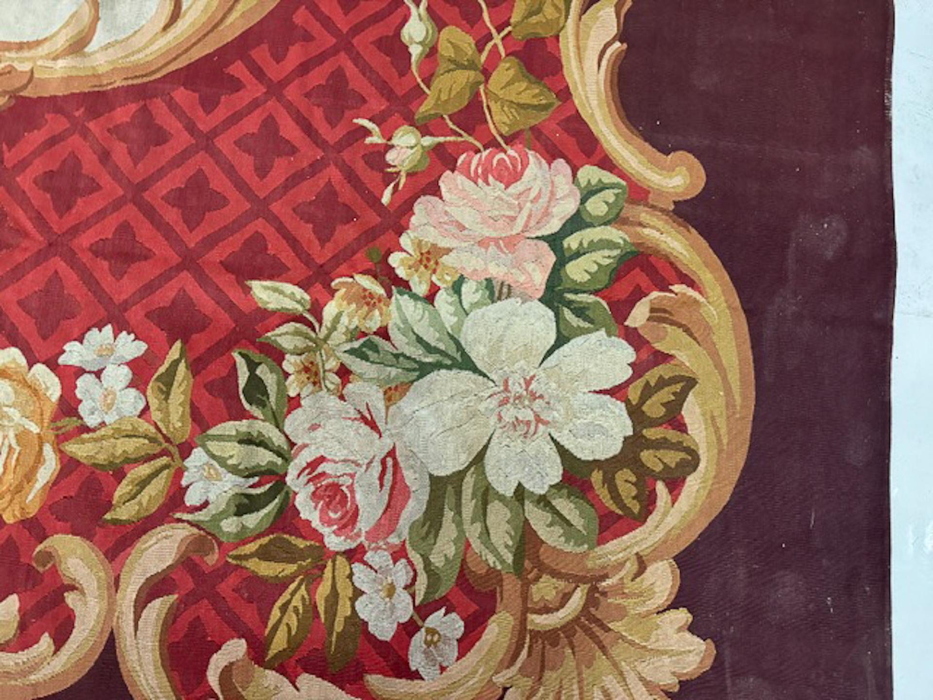 Aubusson Rug, Second half of the 19th century, France For Sale 1
