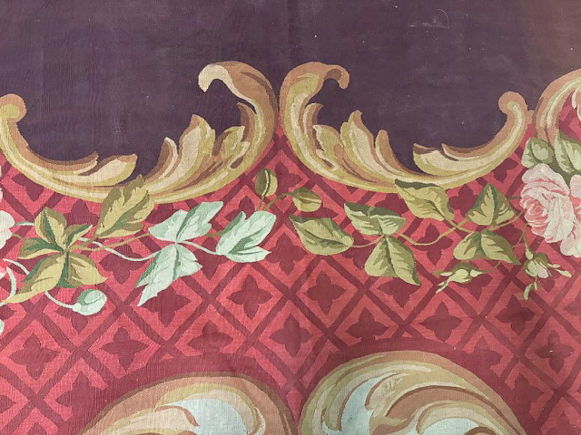 Aubusson Rug, Second half of the 19th century, France For Sale 2