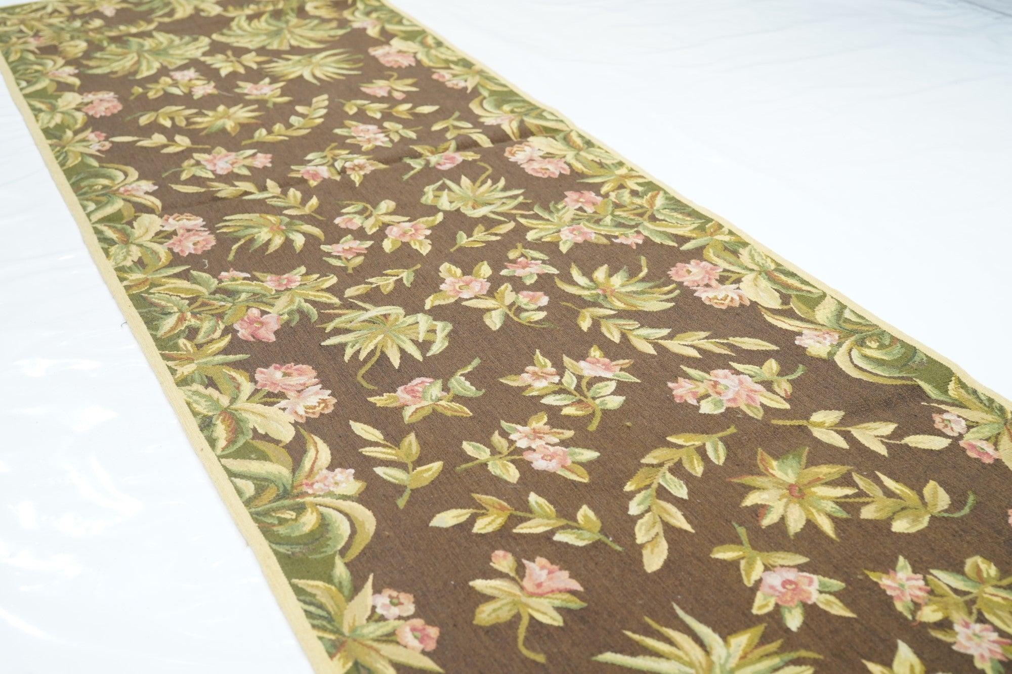 XXI secolo e contemporaneo Runner Aubusson 2'5'' x 10'0'' in vendita