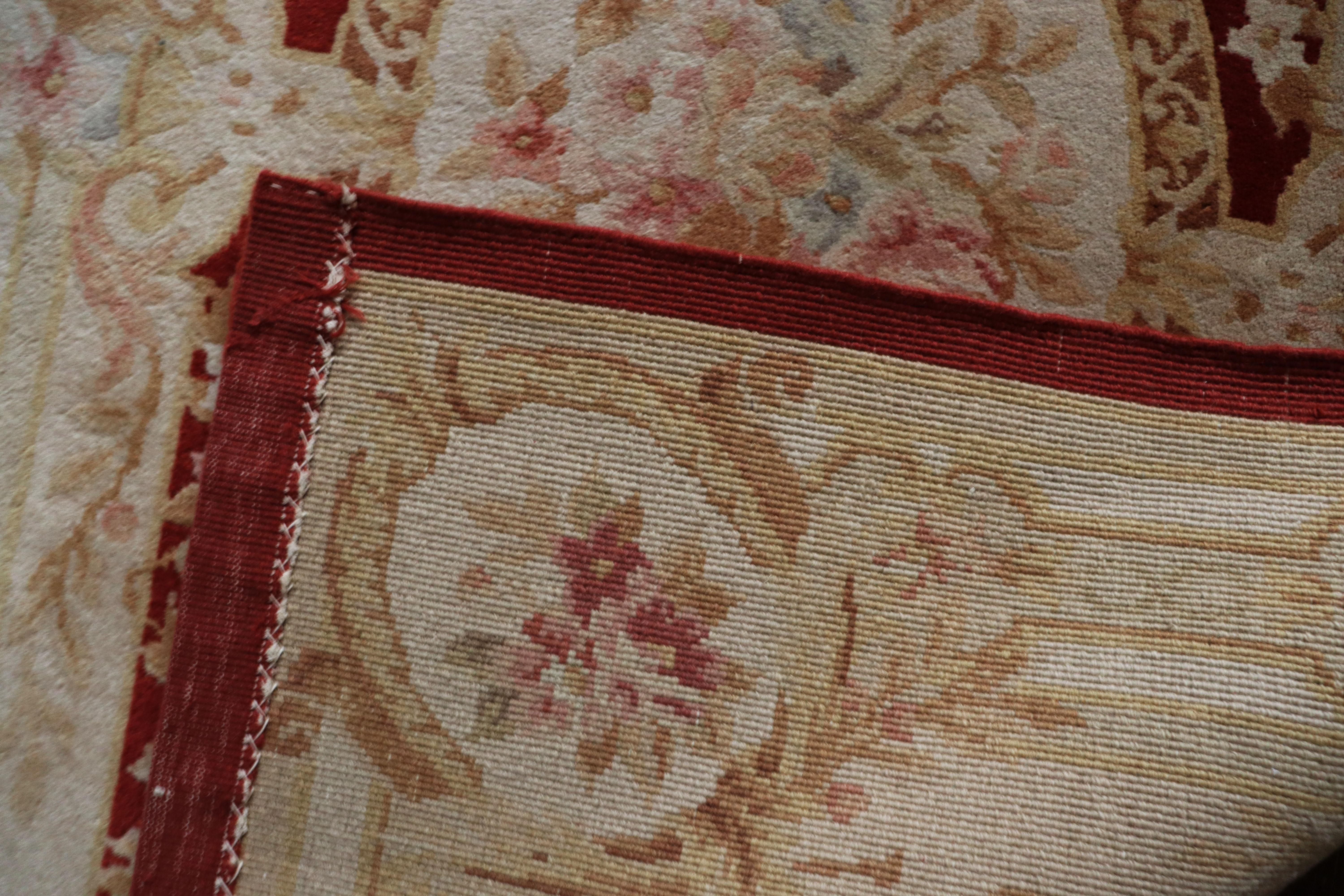 Hand-Knotted Aubusson Savonnerie Rug, Art Deco For Sale