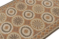 Tessitura piatta in stile Aubusson con medaglioni e motivi floreali
