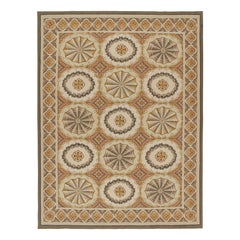 Tapis & Kilim's Aubusson Style Flatweave avec médaillons et motifs floraux