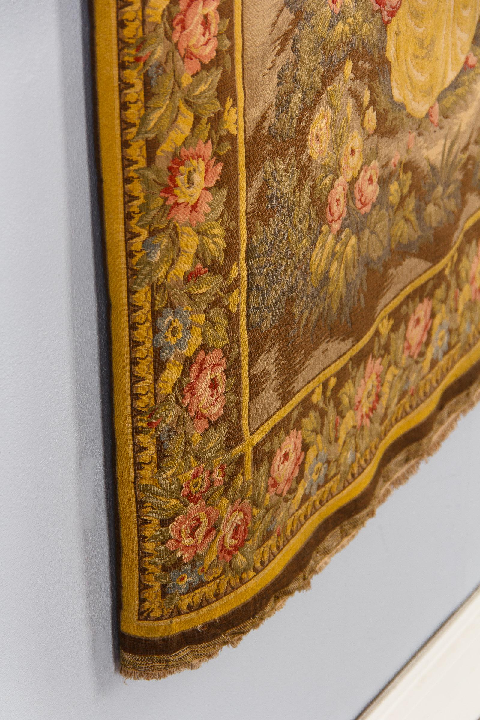 Aubusson Style French Tapestry, Mid 20th Century For Sale 6