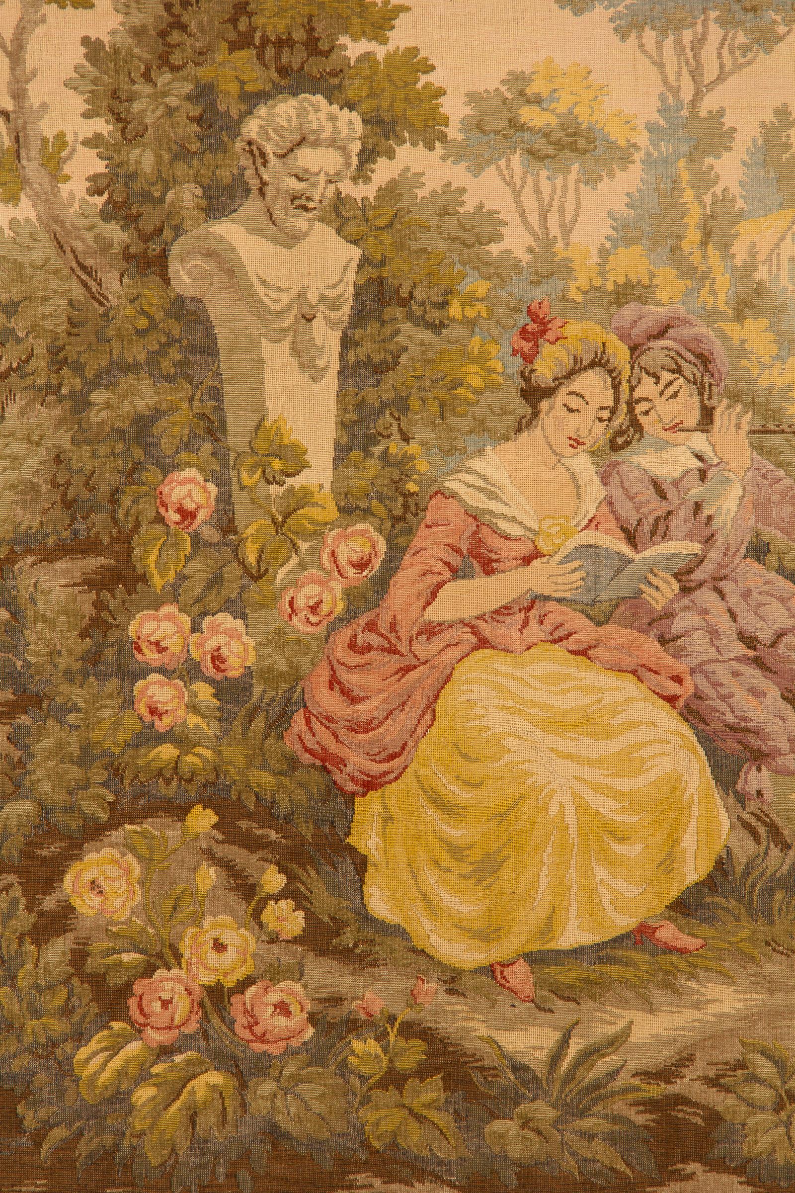 Aubusson Style French Tapestry, Mid 20th Century For Sale 7