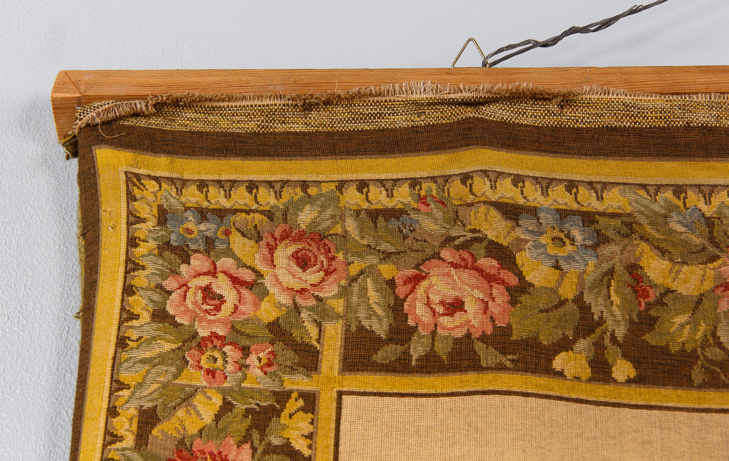 Aubusson Style French Tapestry, Mid 20th Century For Sale 9