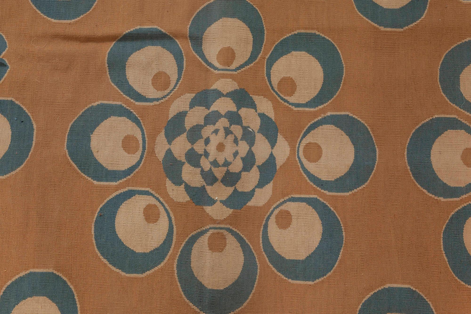 Handgefertigter kühner moderner Teppich im Aubusson-Stil von Doris Leslie Blau (Chinesisch) im Angebot