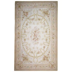 Aubusson Style Rug Tapestry Area Rug Wool Traditional Needlepoint