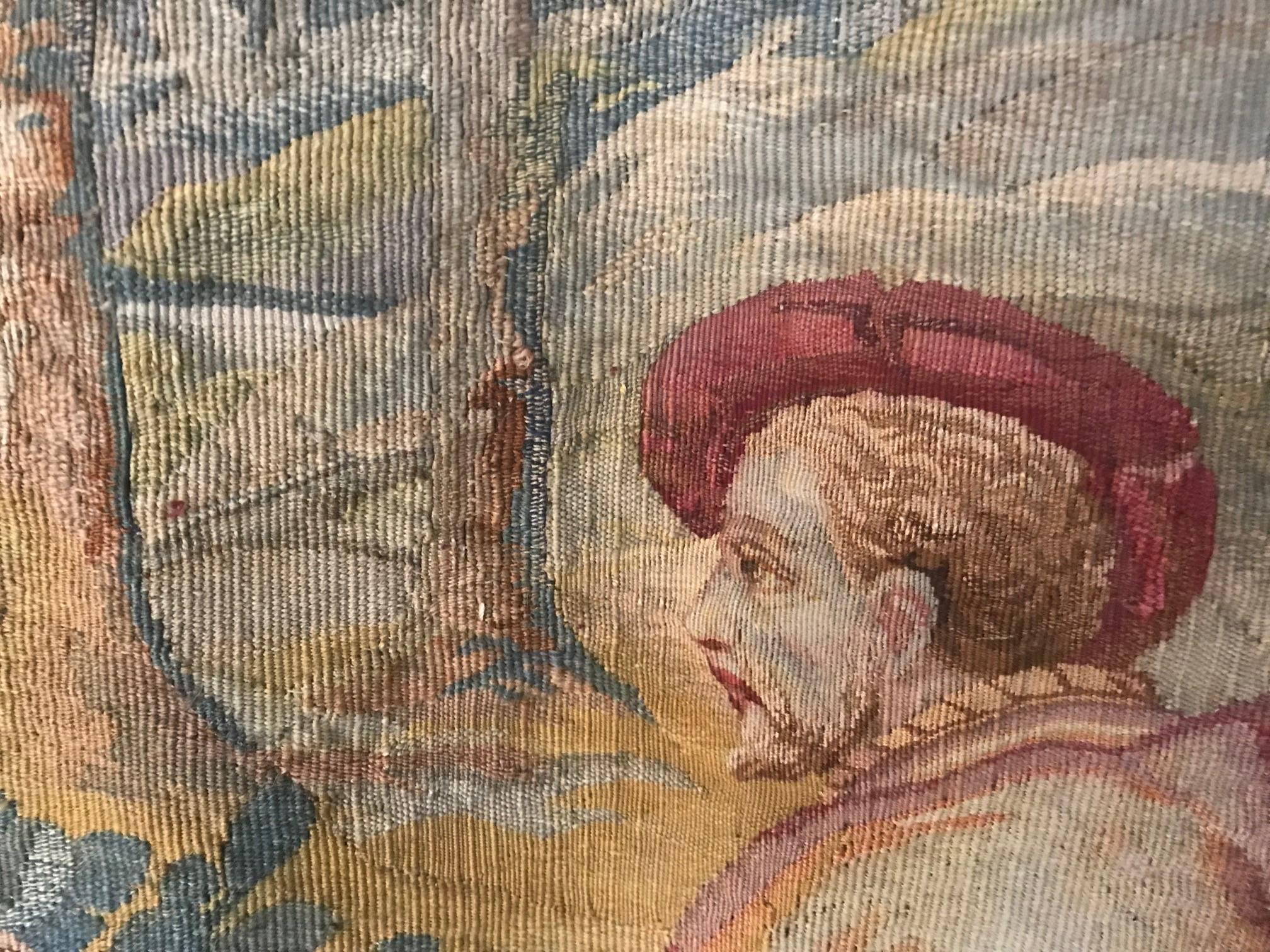 Aubusson Style Tapestry, Hunting Scene 1