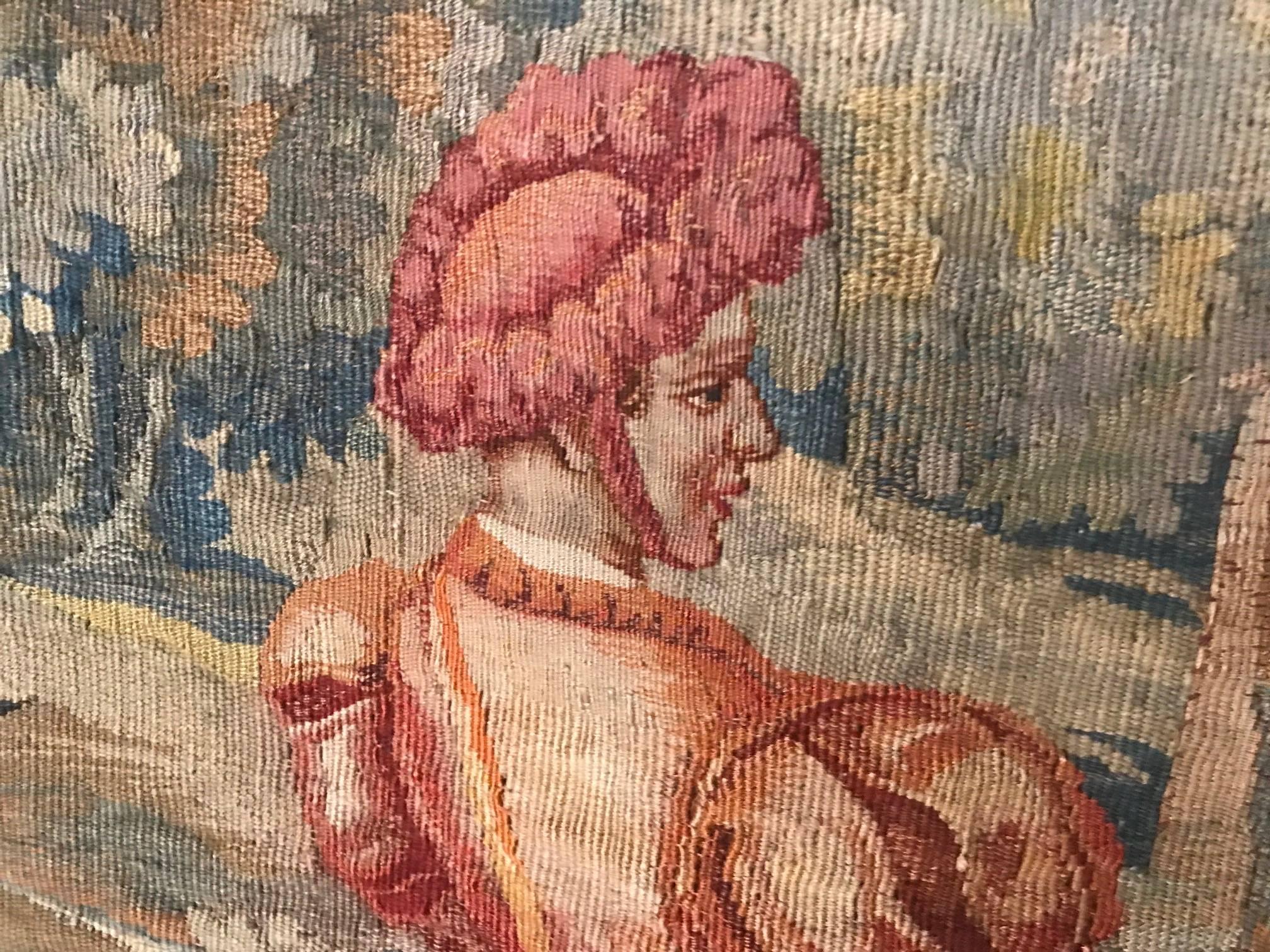 Aubusson Style Tapestry, Hunting Scene 2