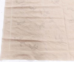 Aubusson-Style Traditional Carpet Beige Silk "Laurus" Designed By Eric Cohler