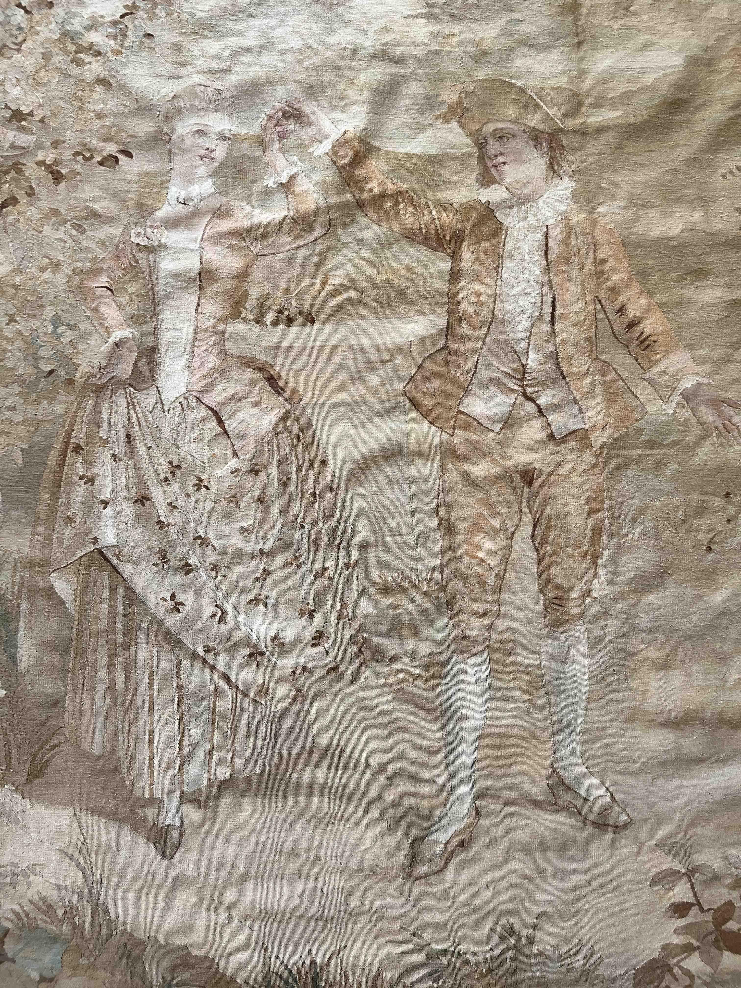 Aubusson Wandteppich 19. Jahrhundert. Jahrhundert - 2m80Hx1m80L - N° 943 (Französisch) im Angebot