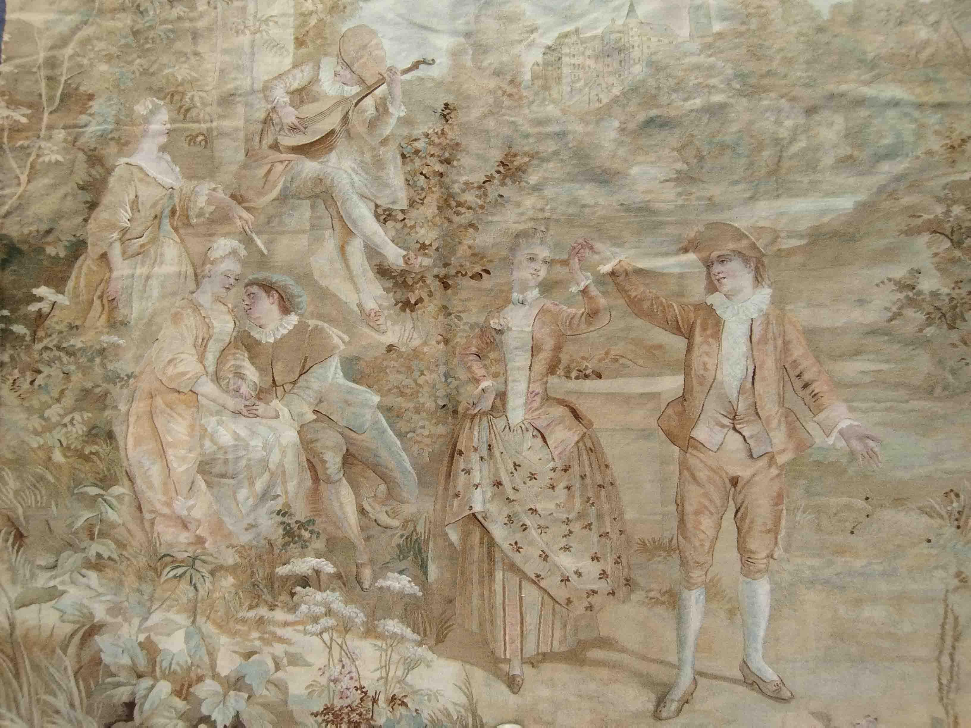 Laine Tapisserie d'Aubusson 19ème siècle. siècle - 2m80Hx1m80L - N° 943 en vente