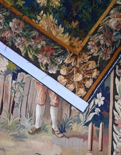 Aubusson tapestry 19th century petanque game scene - N° 1332