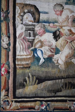 Tapestry Depicting A Bakery Scene – Aubusson Manufactory, 18th Century - N 1153