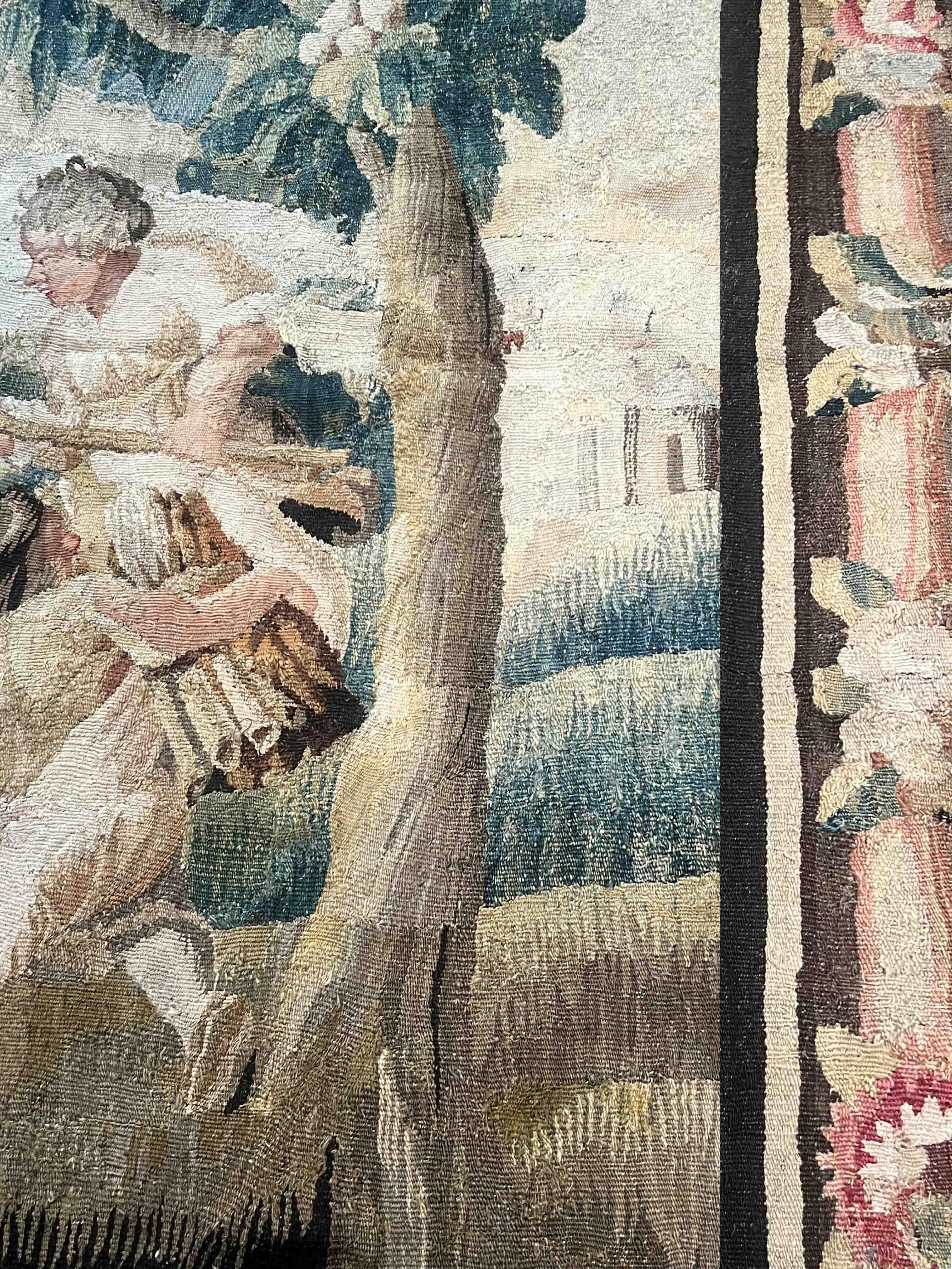 Wool Aubusson Tapestry Bakery Scene - 18th Century - n° 1153 For Sale