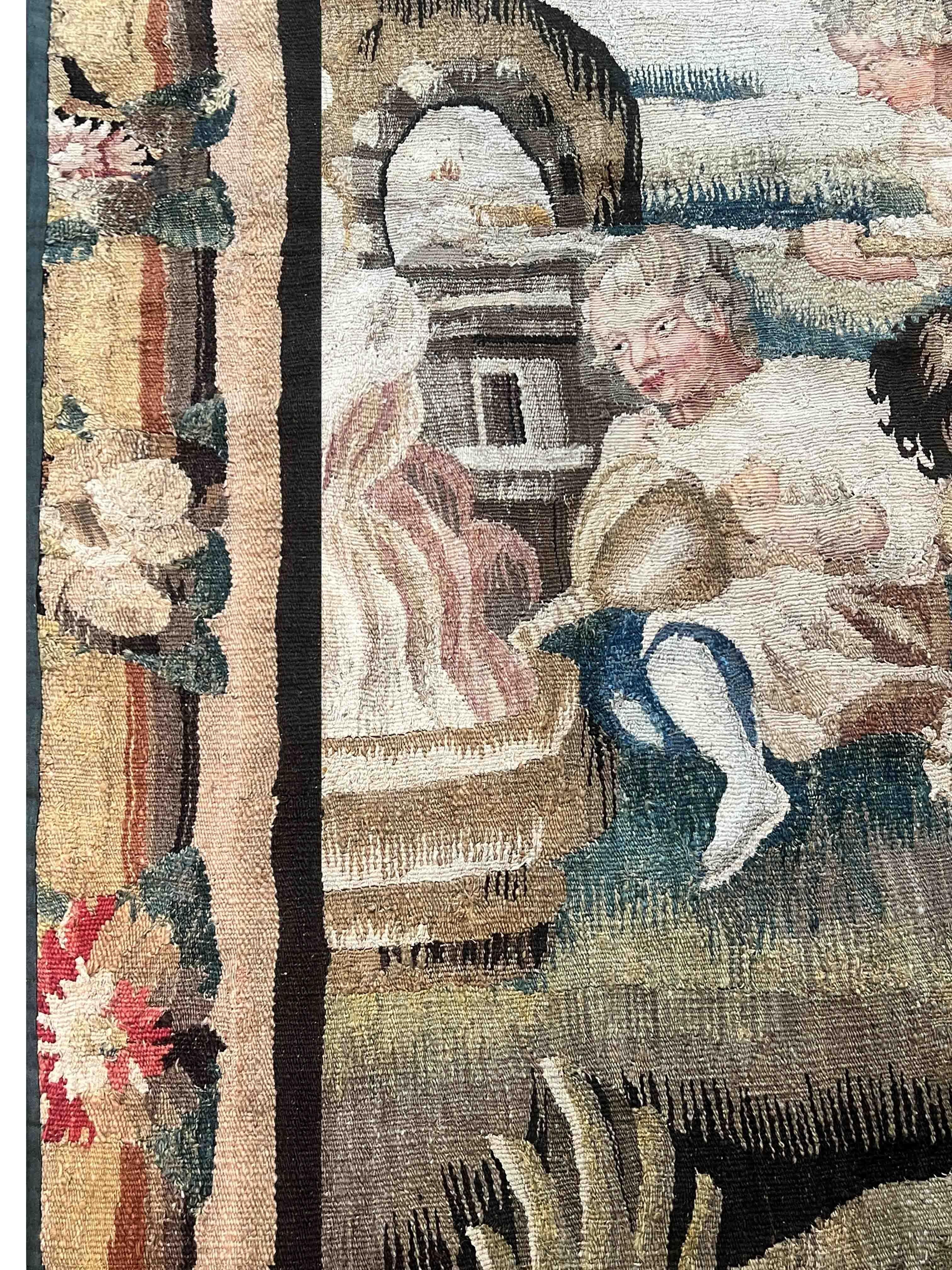 Aubusson Wandteppich Bckerei Szene - 18. Jahrhundert - n 1153 im Angebot 1