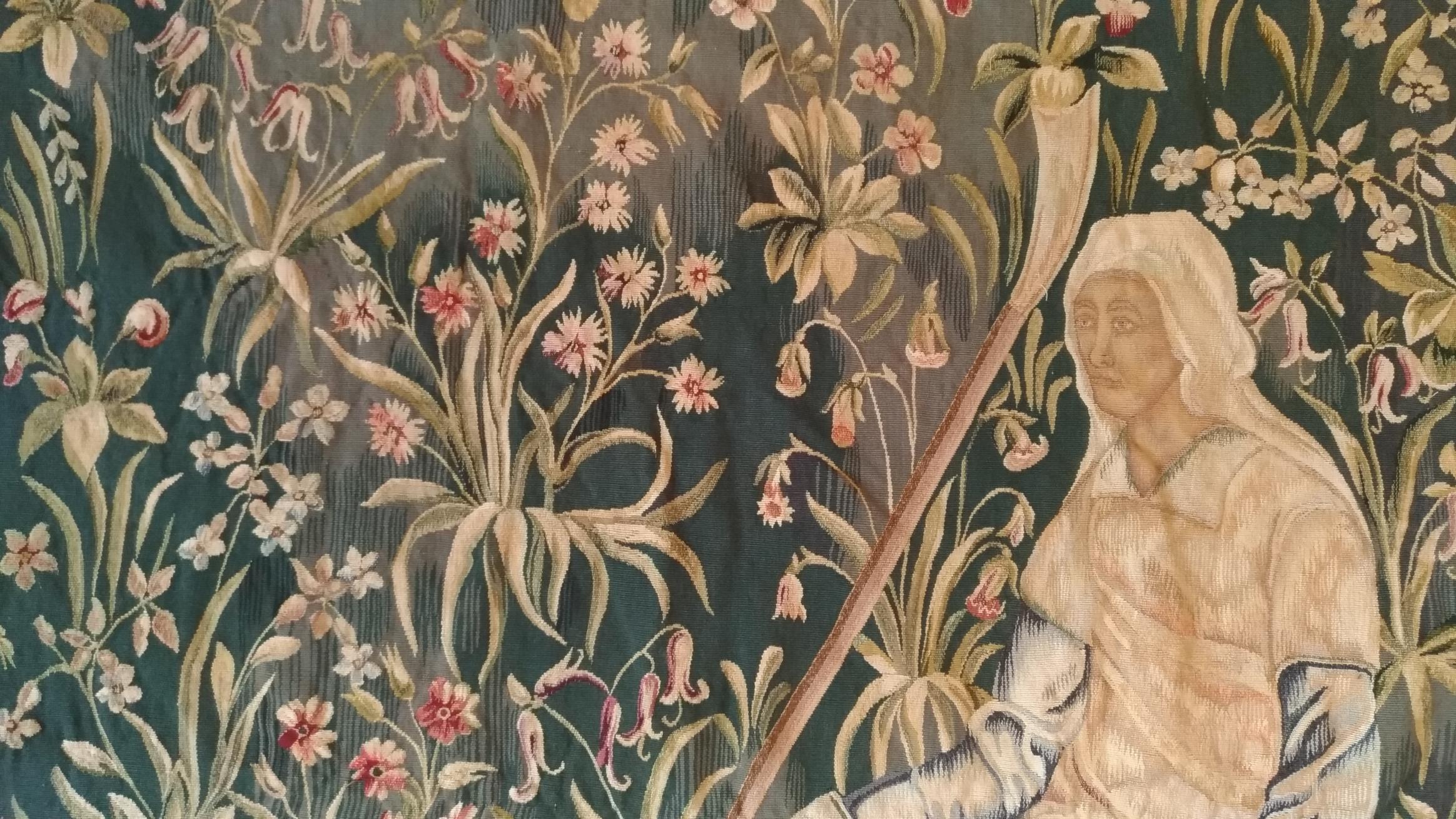 Hand-Woven Aubusson Tapestry, Berger Mouton, xix E. Century, N° 1149 For Sale