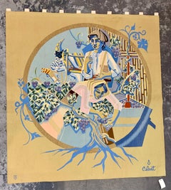 Aubusson Tapestry by Calvet - Raymond Picaud Workshop - "The Harvest"