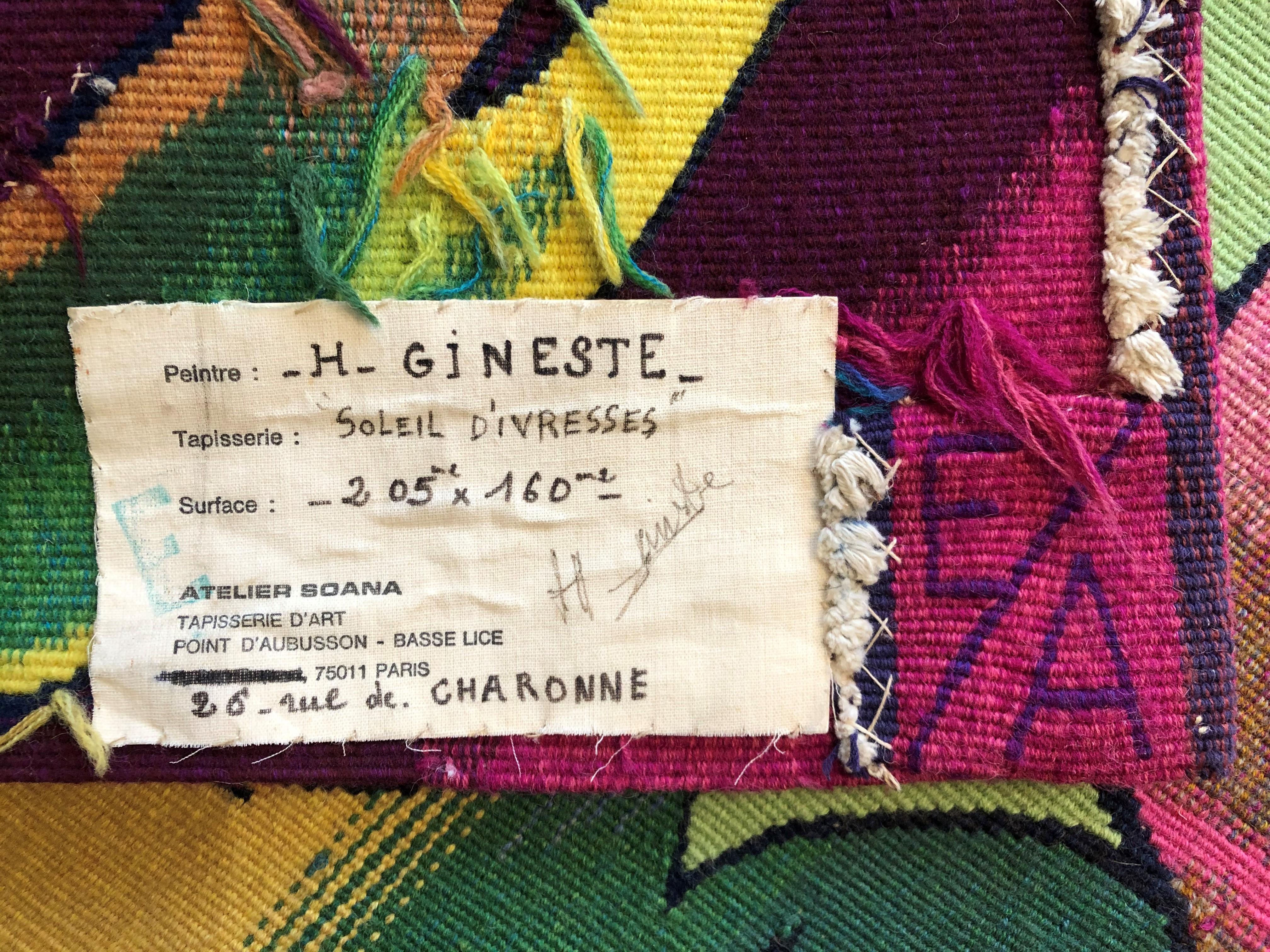 Modern Aubusson Tapestry by H.Gineste 