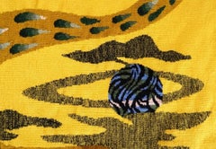 Aubusson Tapestry by Jean Lurcat - hand woven and signed - titled " AQUARIUS"