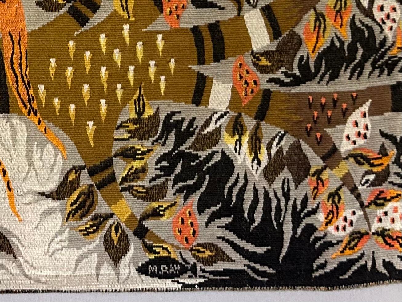 Woven Aubusson Tapestry By Michèle Ray From 1960 (Lurcat Man Ray) For Sale