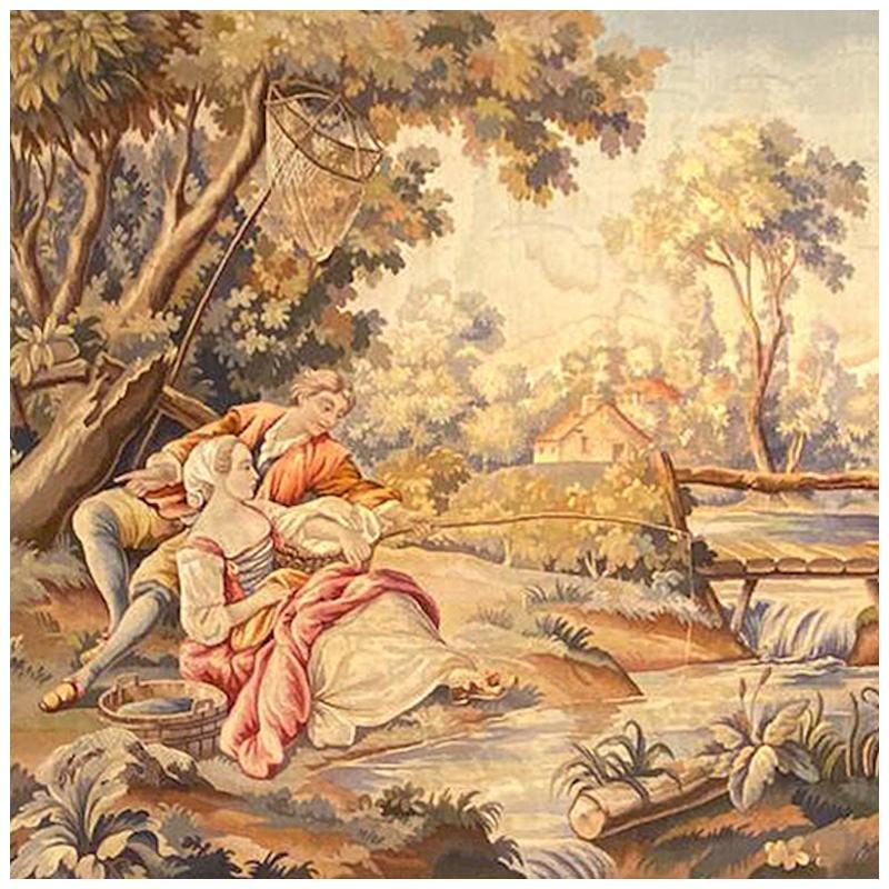 Aubusson Tapestry Depicting a Pastoral Scene, French, circa 1900