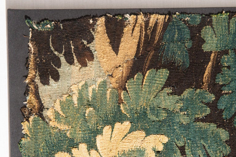 Flemish Verdure Landscape Tapestry Fragment In Good Condition For Sale In Alessandria, Piemonte