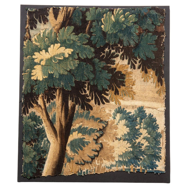 Flemish Verdure Landscape Tapestry Fragment For Sale