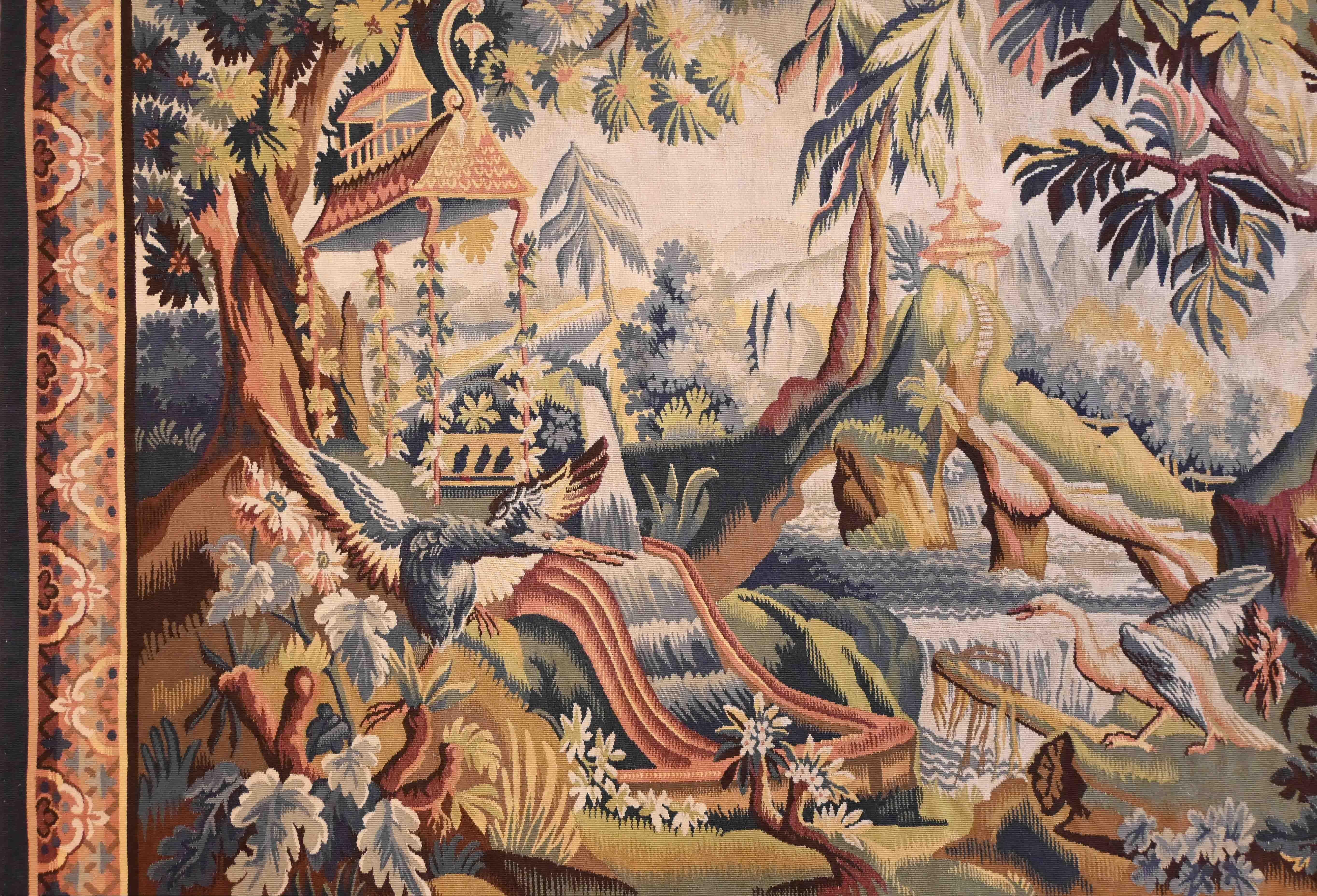 Tapisserie d'Aubusson du 19ème siècle - N° 1240 Excellent état - En vente à Paris, FR