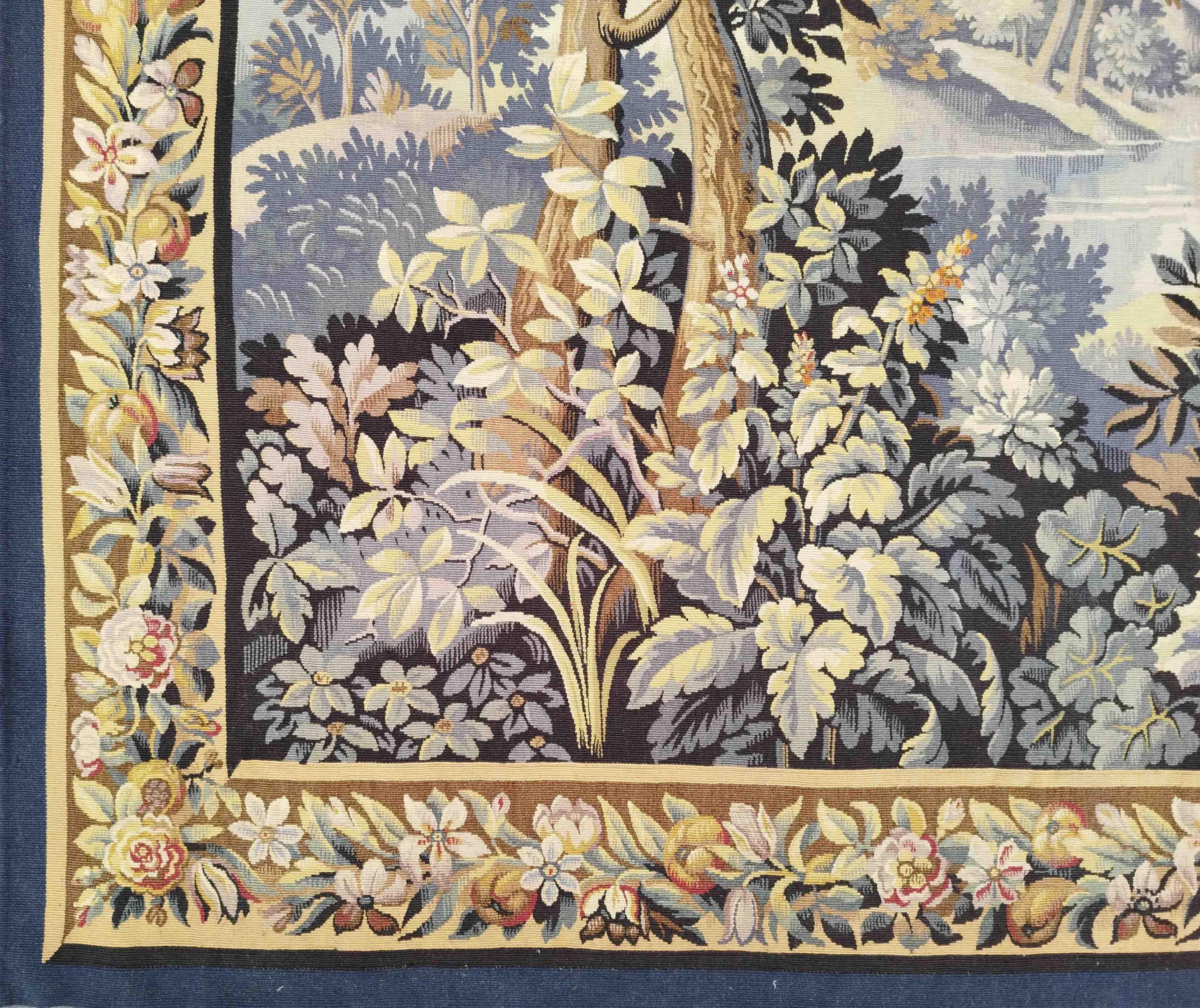Hand-Woven Aubusson Tapestry from the 19th Century, N°1237