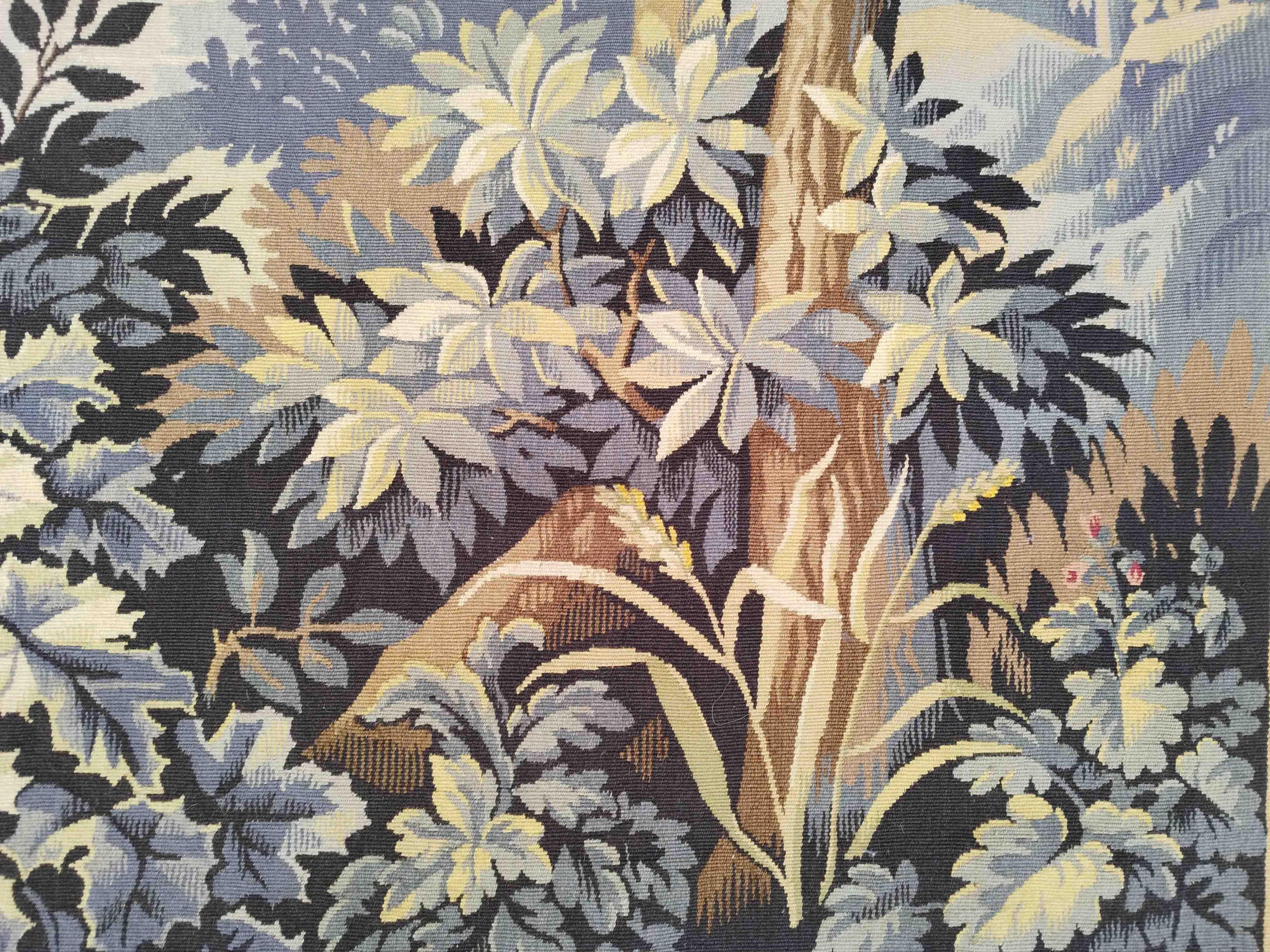 Wool Aubusson Tapestry from the 19th Century, N°1237