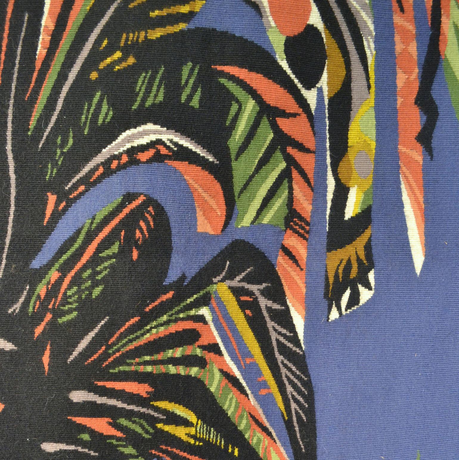 Aubusson-Wandteppich, handgewebt von Marc Saint Saens, Frankreich 1950, Stil von Lurcat (Französisch) im Angebot