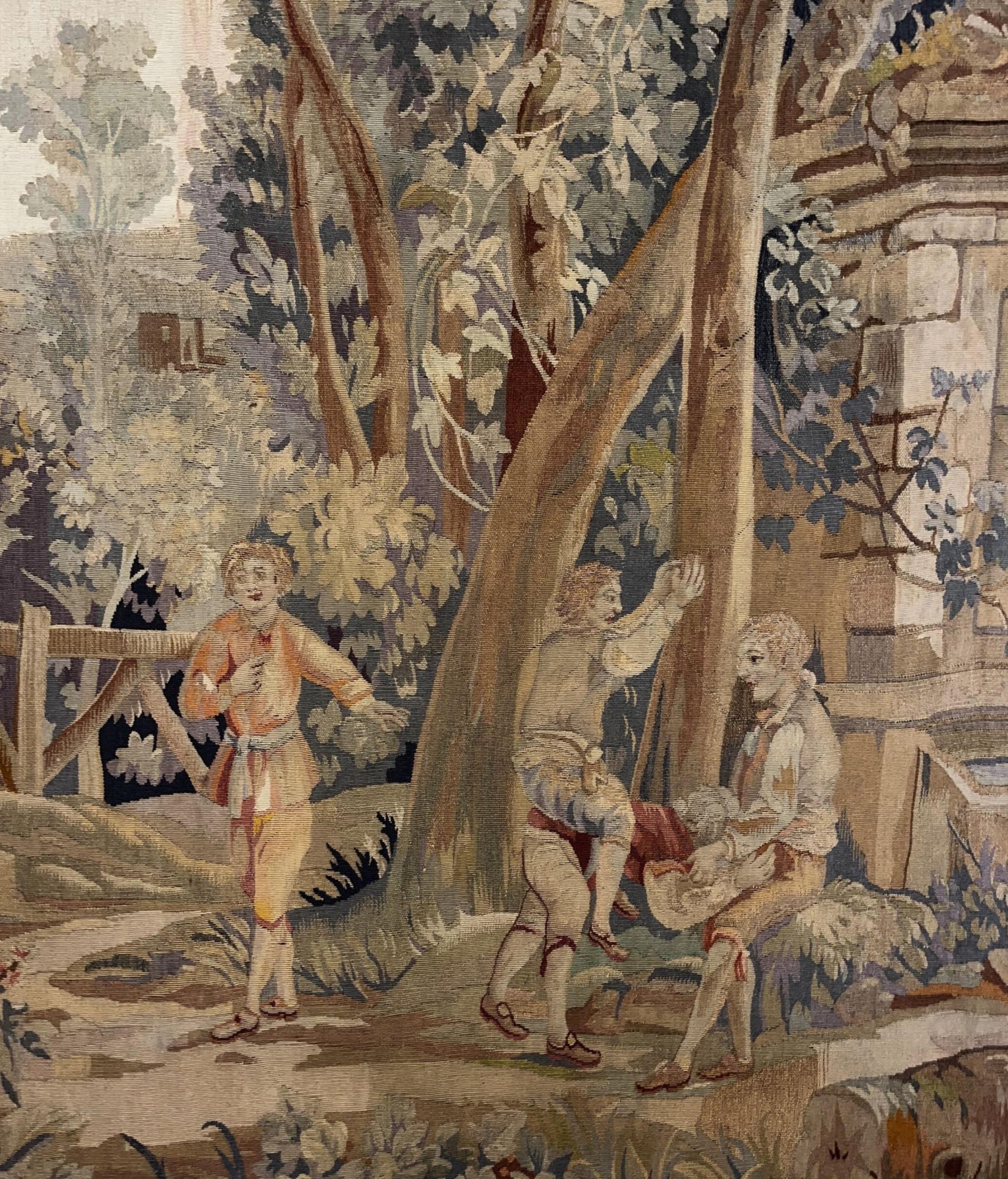Fatto a mano Arazzo AUBUSSON Fine XIX secolo, inizio XX secolo in vendita