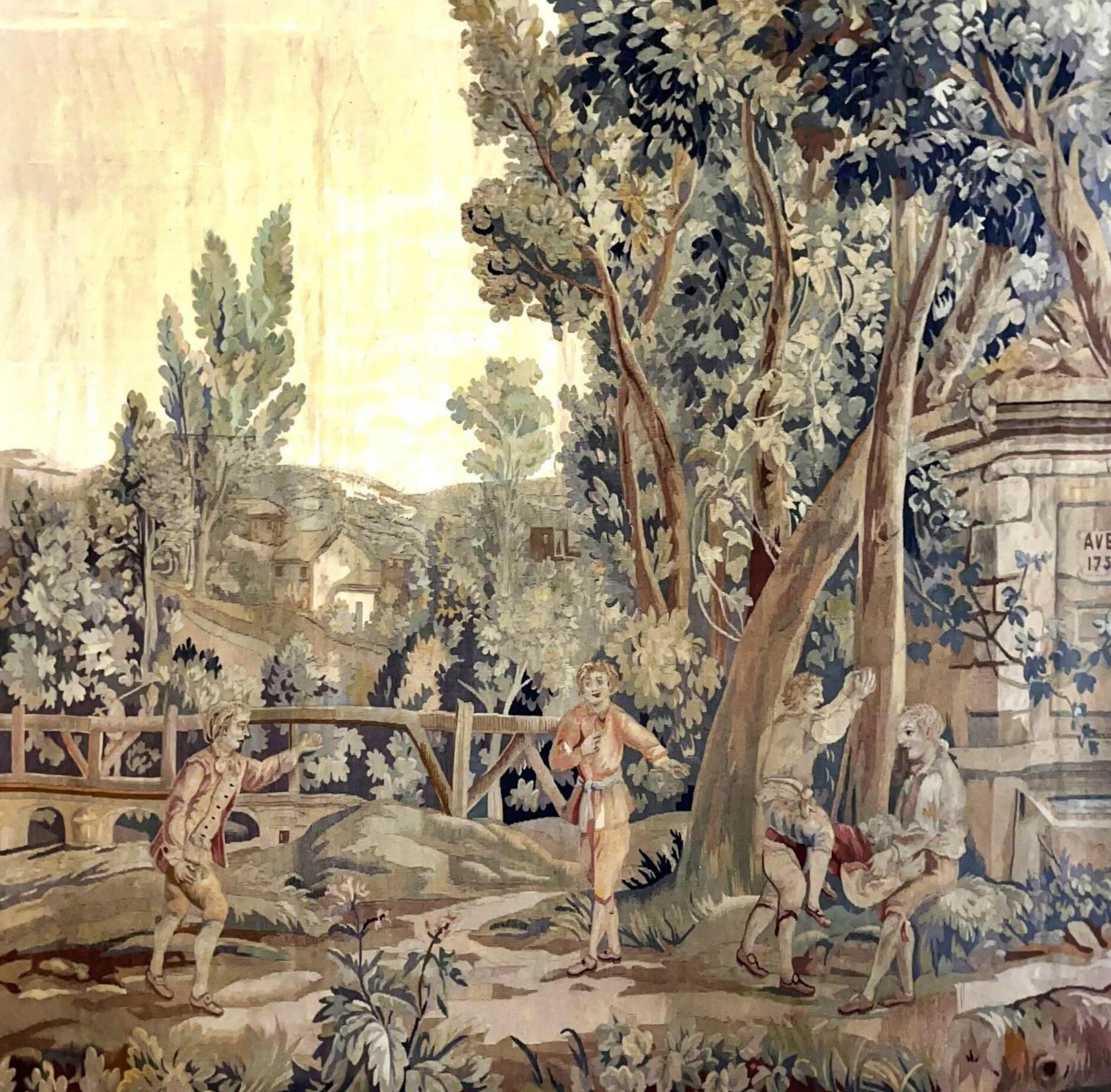 Arazzo AUBUSSON Fine XIX secolo, inizio XX secolo in vendita 1
