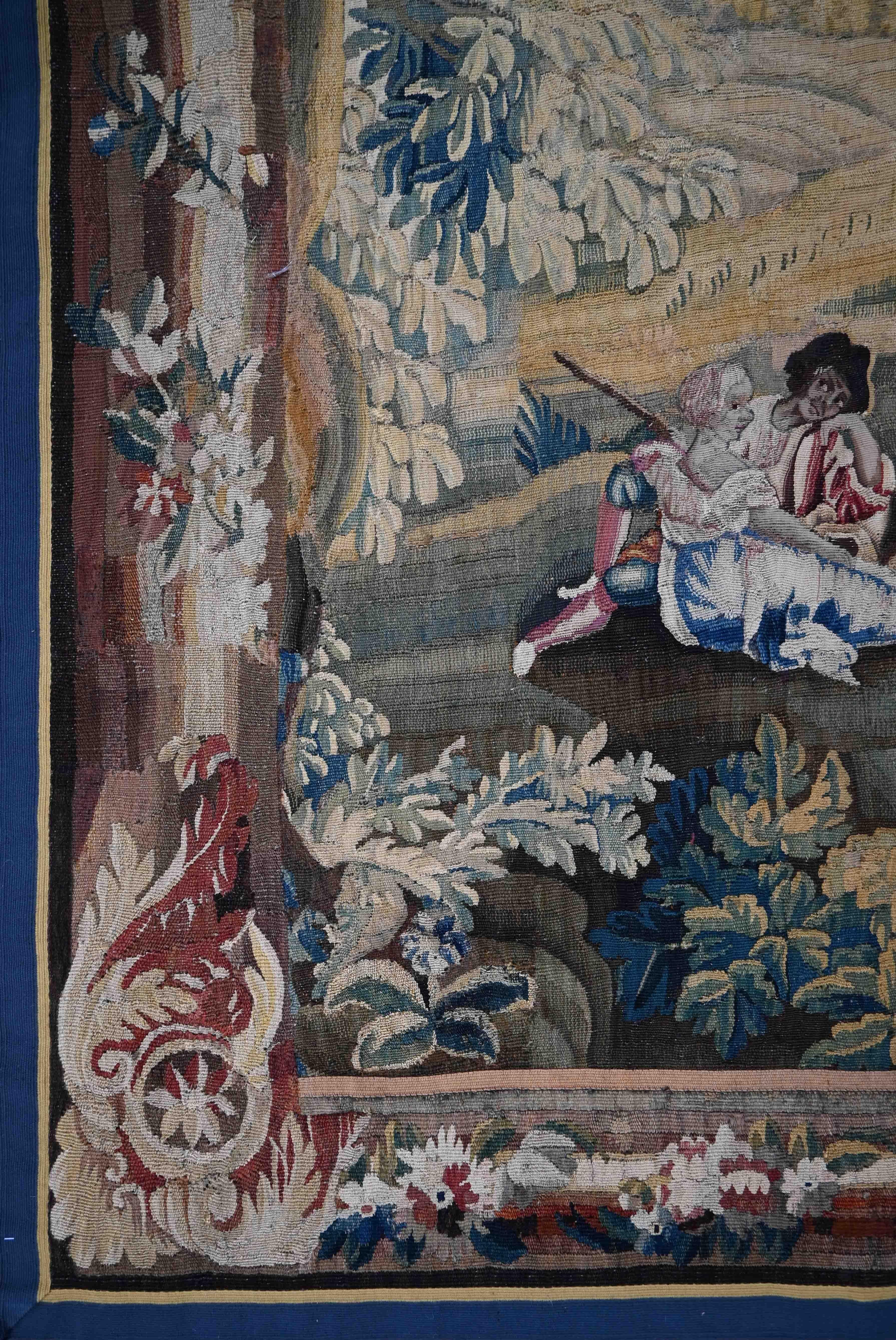 Tapisserie d'Aubusson du 18ème siècle, N° 1253 Excellent état - En vente à Paris, FR