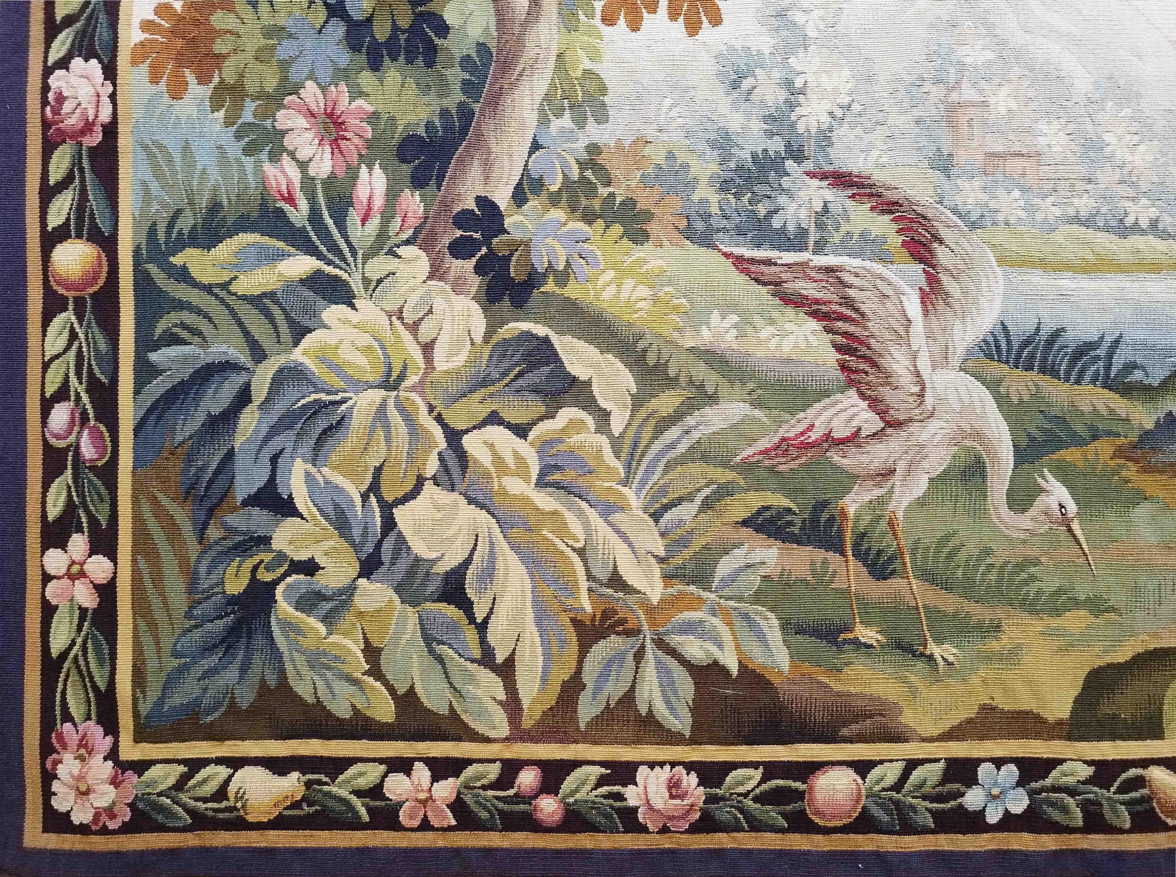 Hand-Woven Aubusson Tapestry of 19th Century Aubusson, N° 1236 For Sale