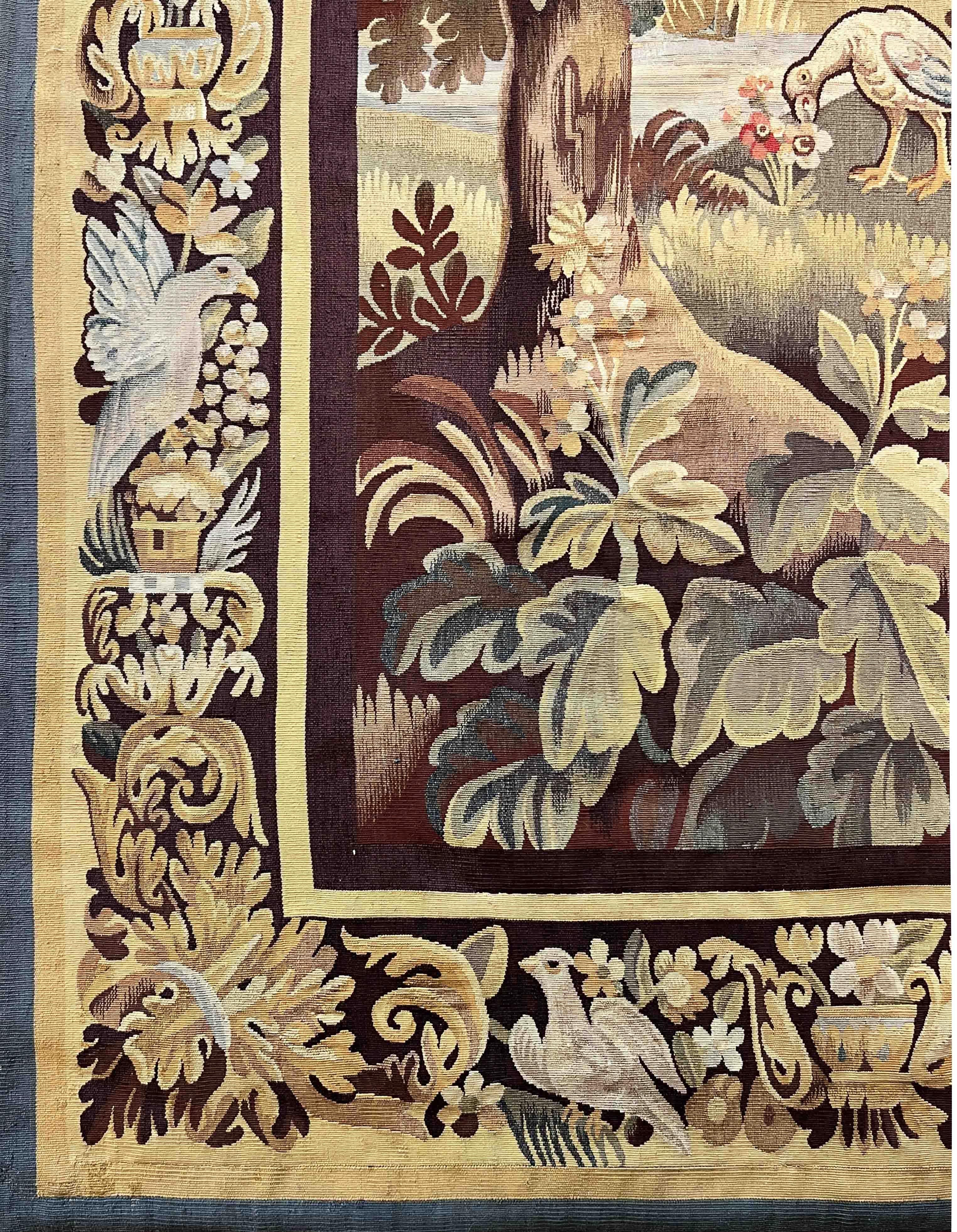 Français Tapisserie d'Aubusson de verdure du 19ème siècle - n° 1166 en vente
