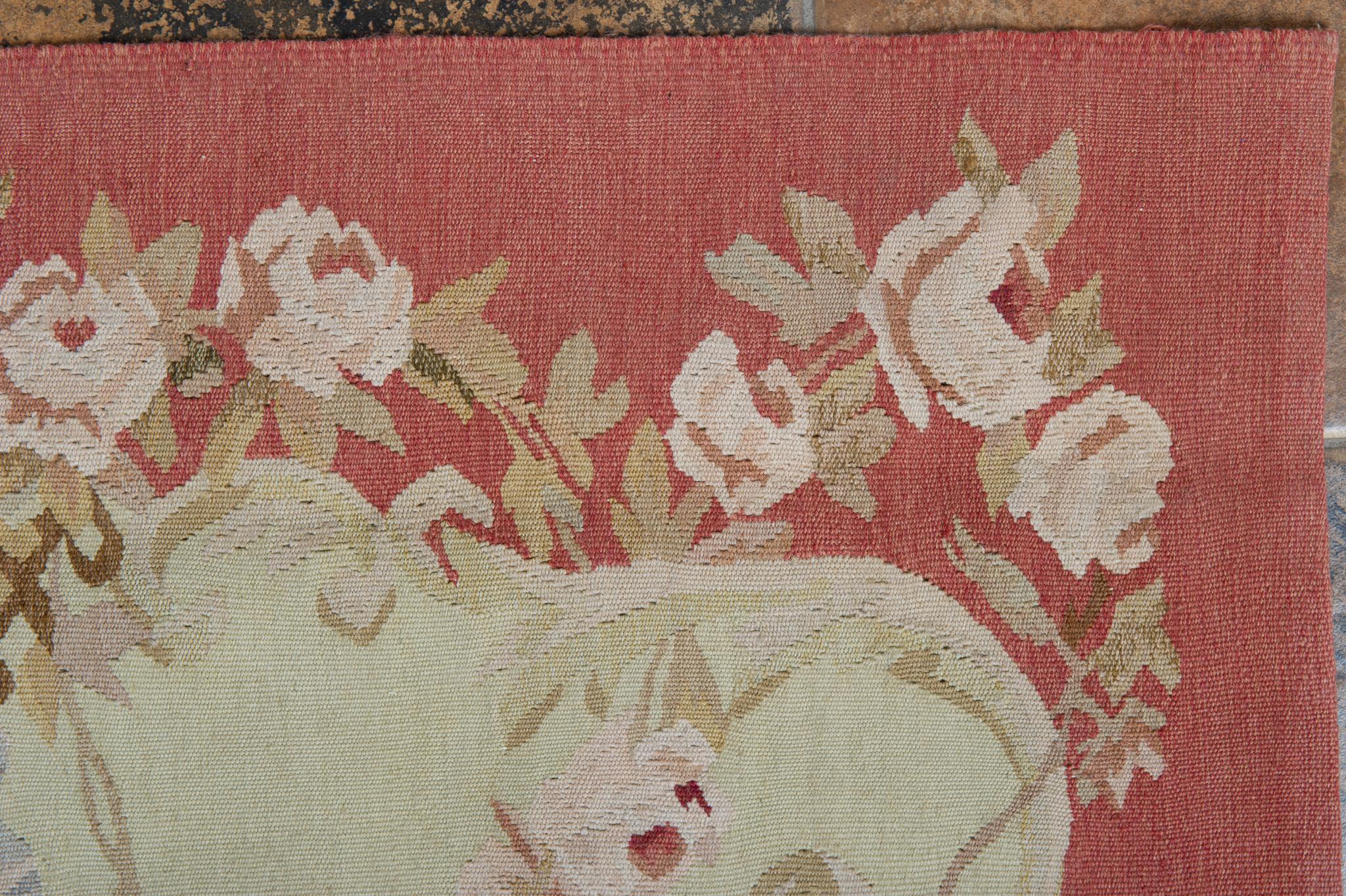 Wool Aubusson Tapestry or Runner For Sale