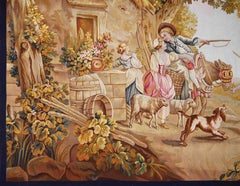 Aubusson Tapestry – Pastoral Scene, Idealized Country Life - No. 1344