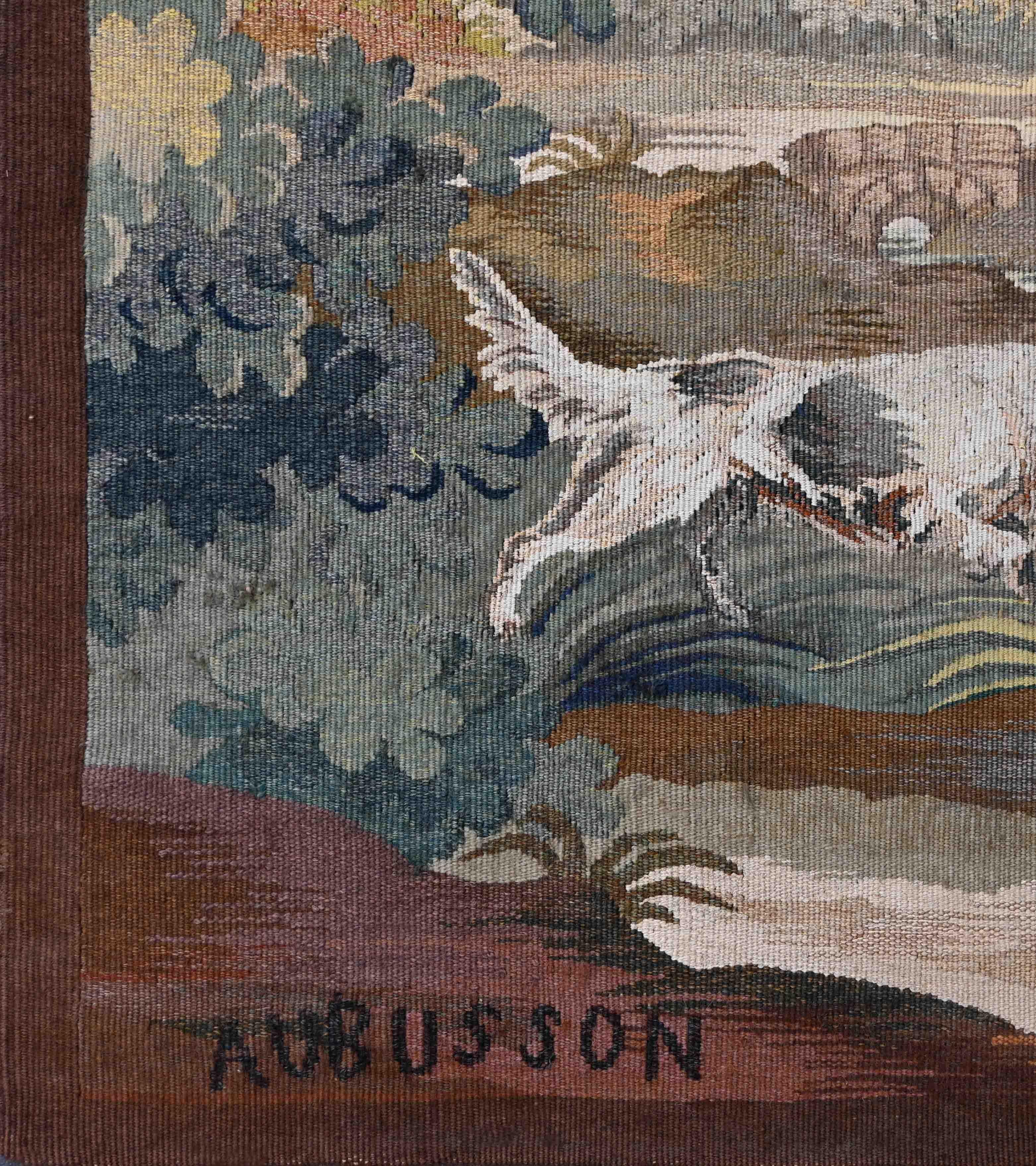 Aubusson Wandteppich - The Dog And Pheasant Nach Jean-Baptiste Oudry - N° 1398 im Zustand „Hervorragend“ im Angebot in Paris, FR
