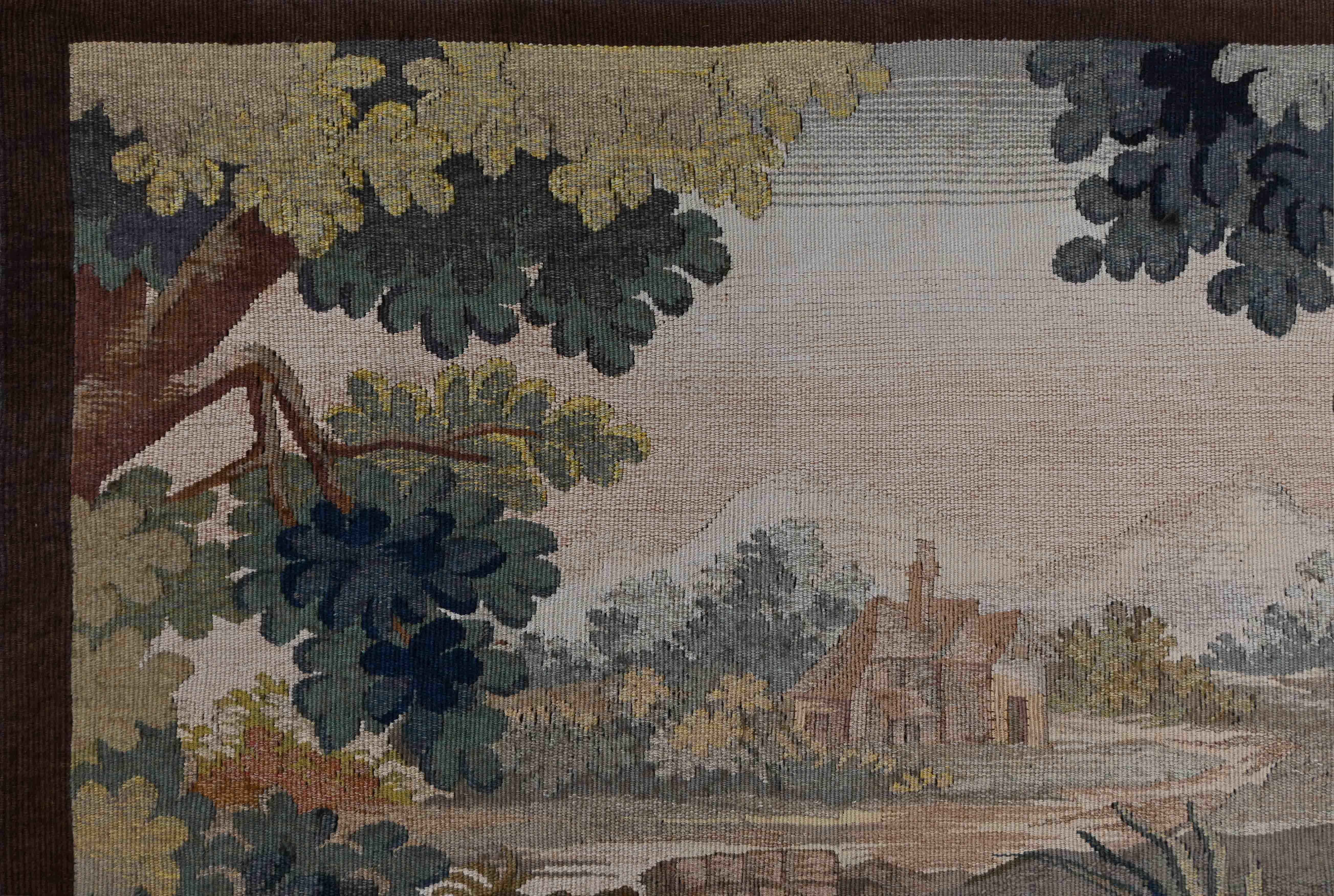 Wool Aubusson Tapestry - The Dog And Pheasant After Jean-baptiste Oudry - N° 1398 For Sale