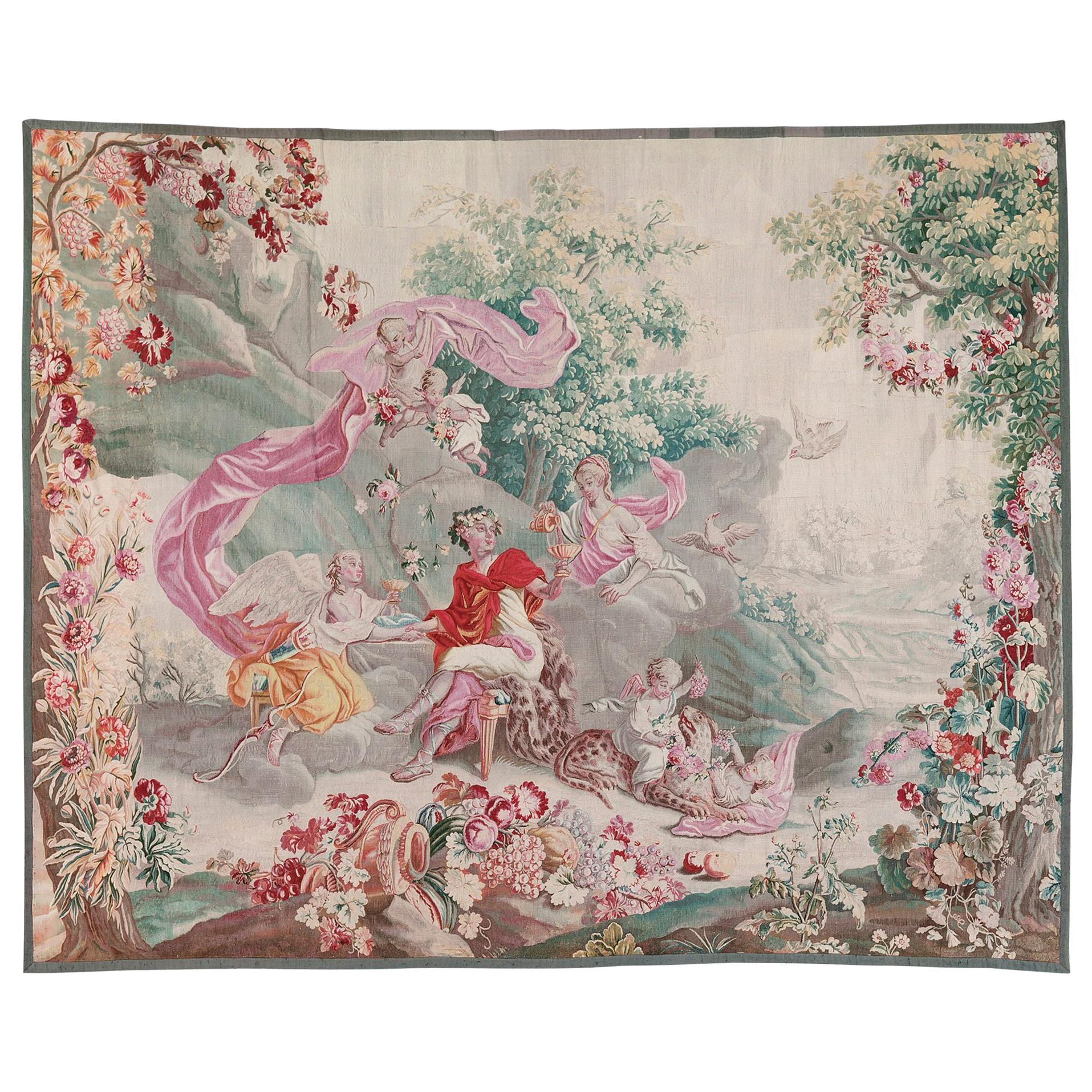 Aubusson Tapestry with a Bacchanalian Scene For Sale