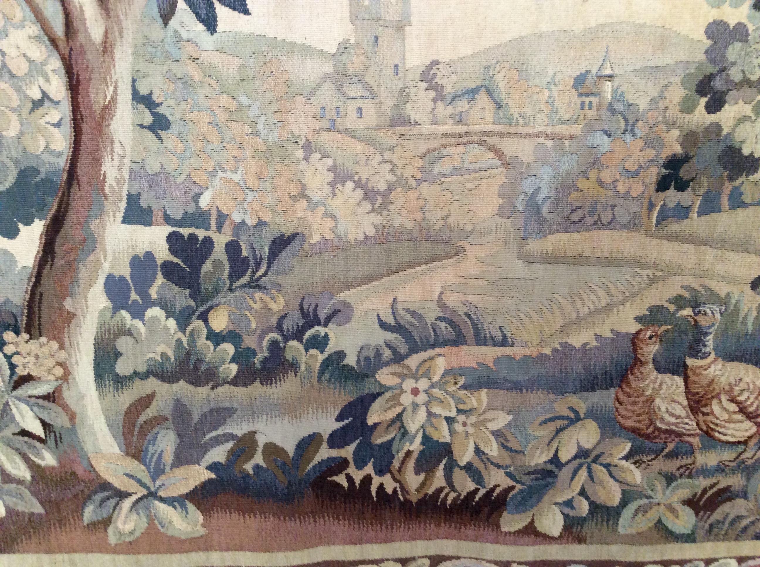 French Aubusson Verdure Tapestry Late 18th-Early 19th Century